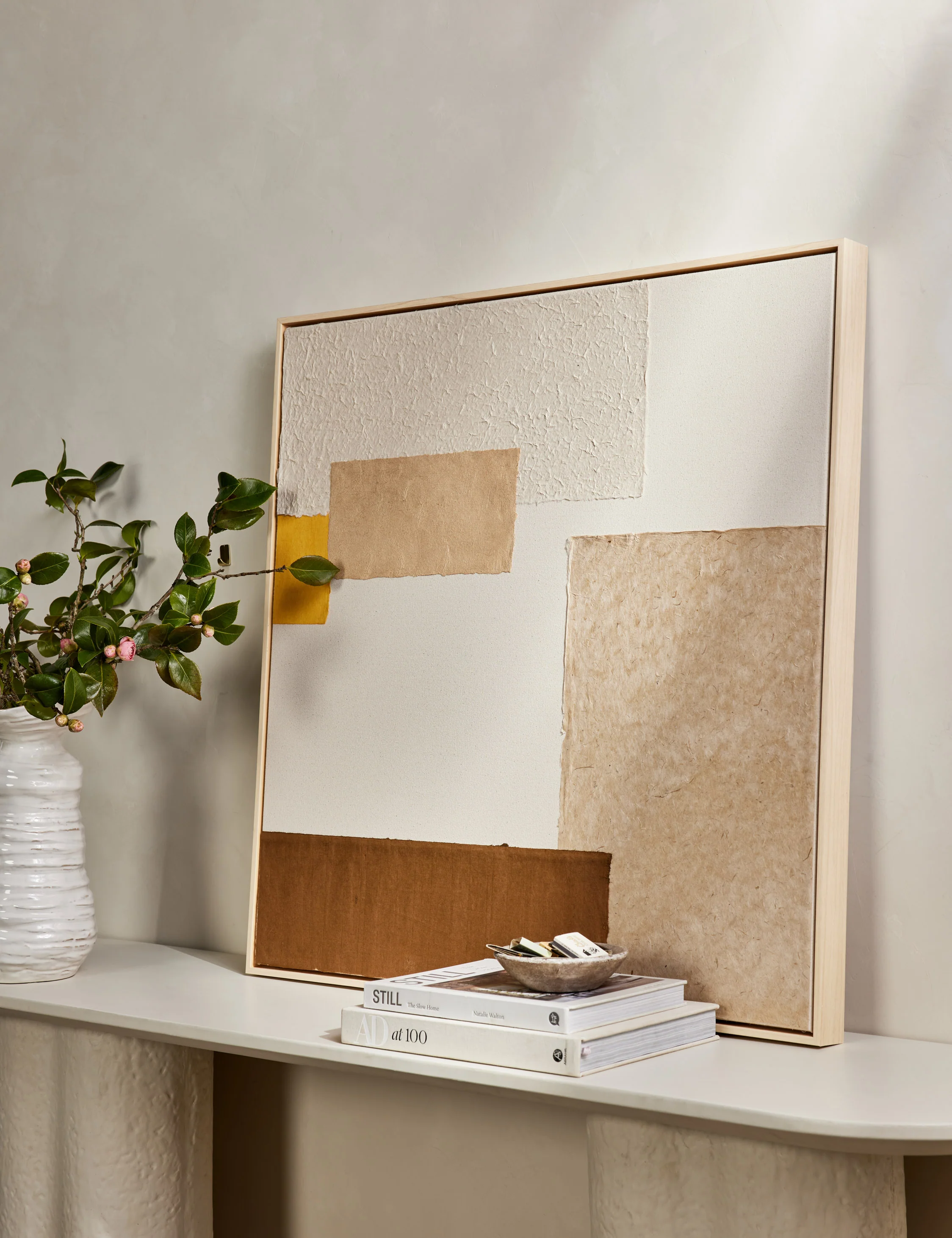 Patchwork Copper + Yellow Wall Art by Visual Contrast - Image 3