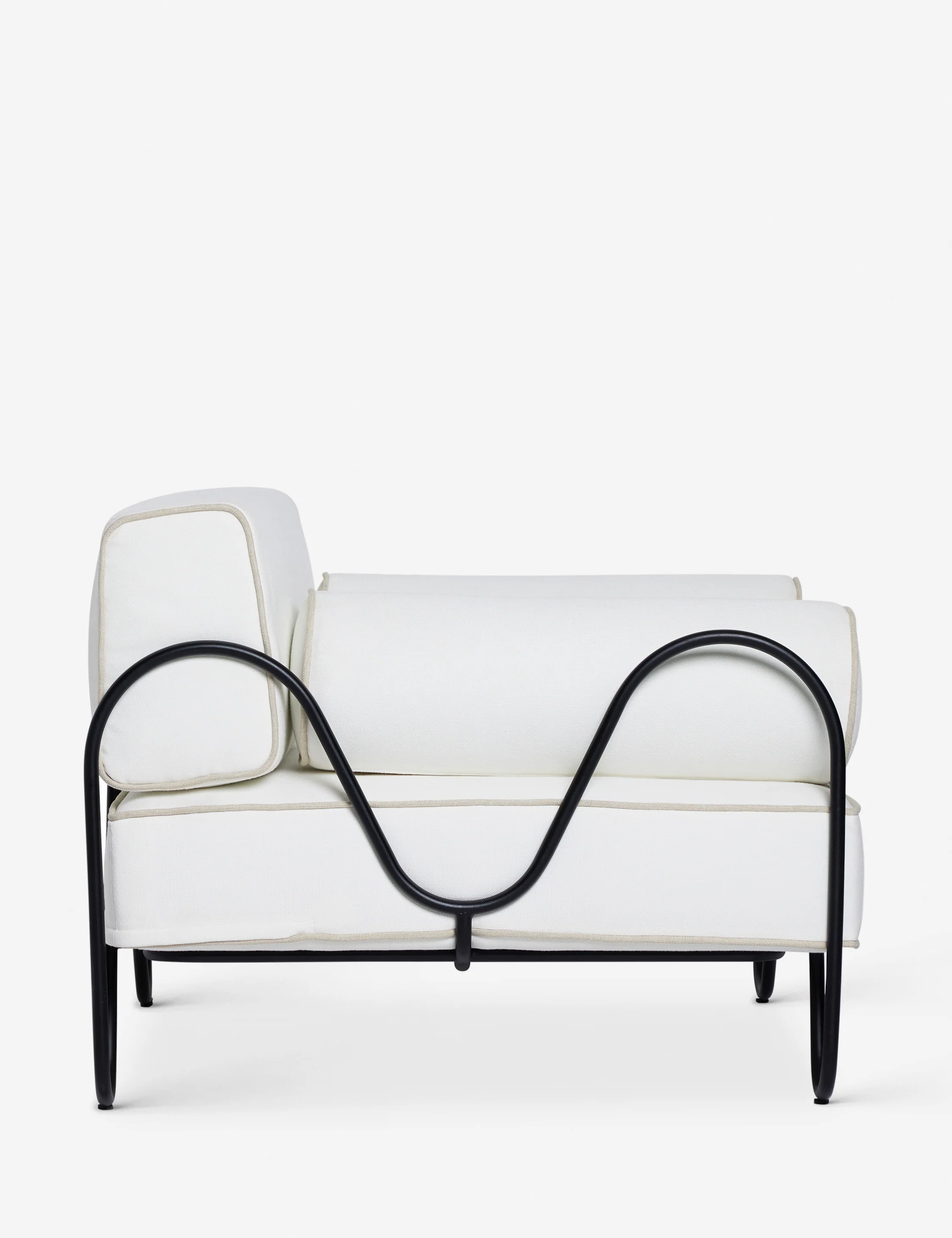 Peggy Outdoor Accent Chair, Ivory by Sarah Sherman Samuel - Image 4