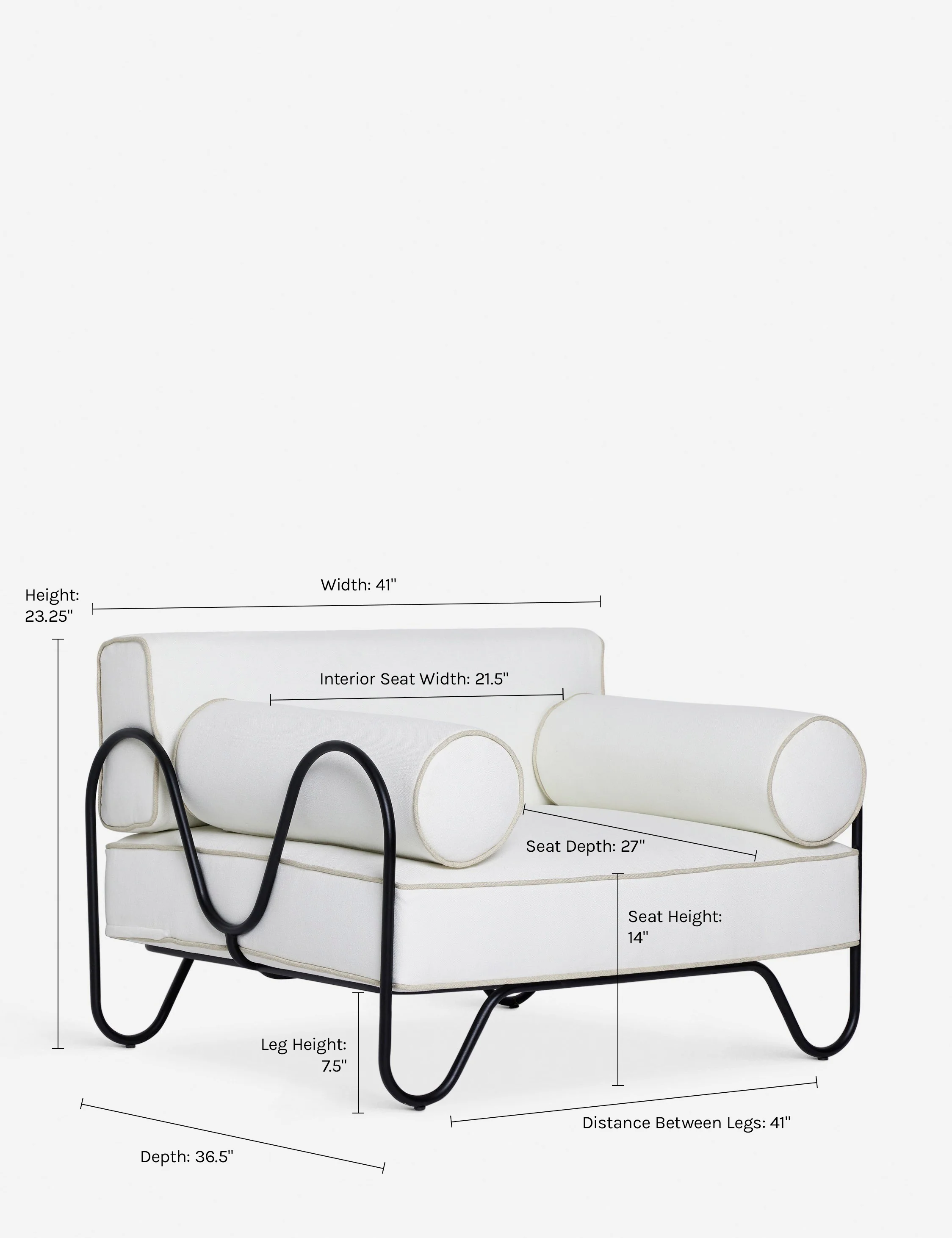 Peggy Outdoor Accent Chair, Ivory by Sarah Sherman Samuel - Image 8