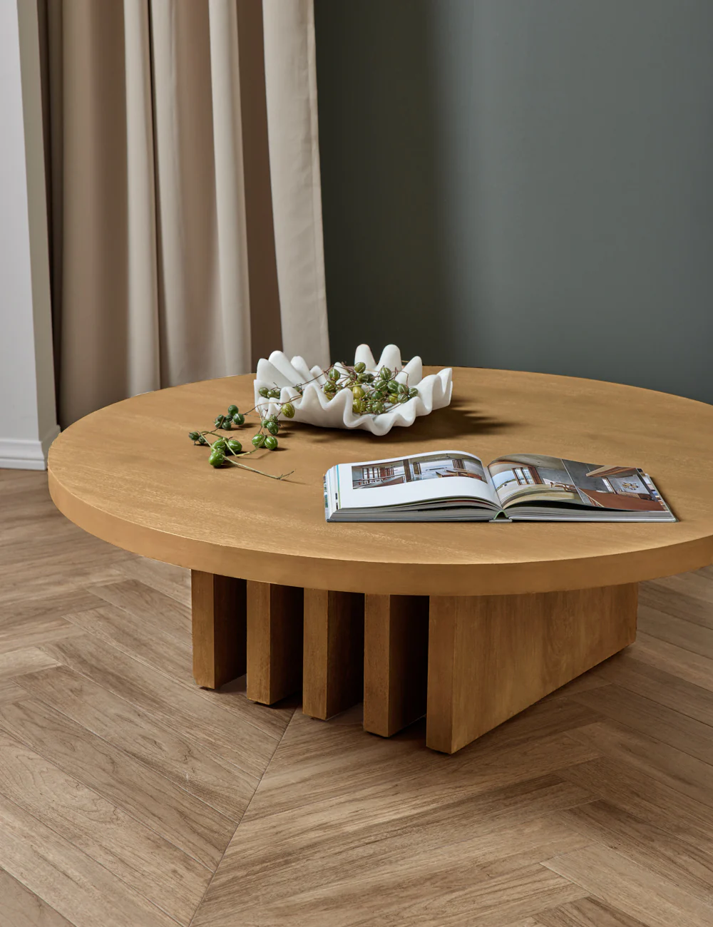 Pentwater Round Coffee Table by Sarah Sherman Samuel - Image 9