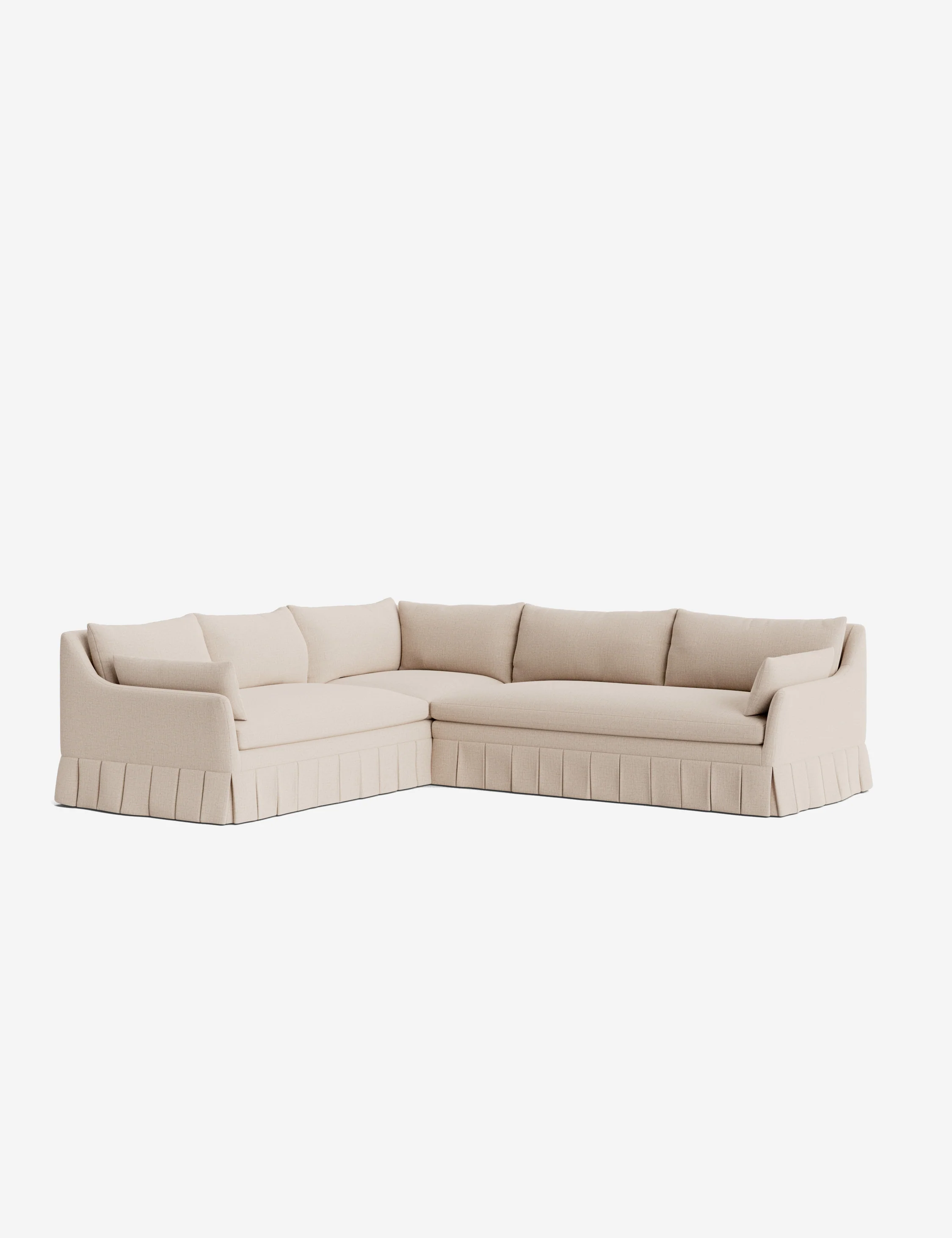 Portola Luxe Depth Pleated Corner Sectional Sofa - Image 102