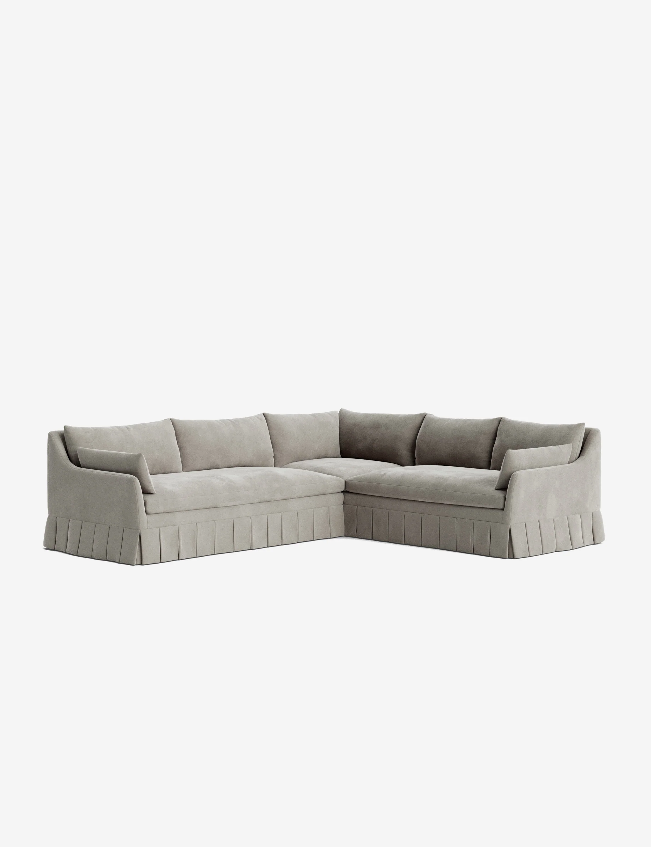 Portola Luxe Depth Pleated Corner Sectional Sofa - Image 133