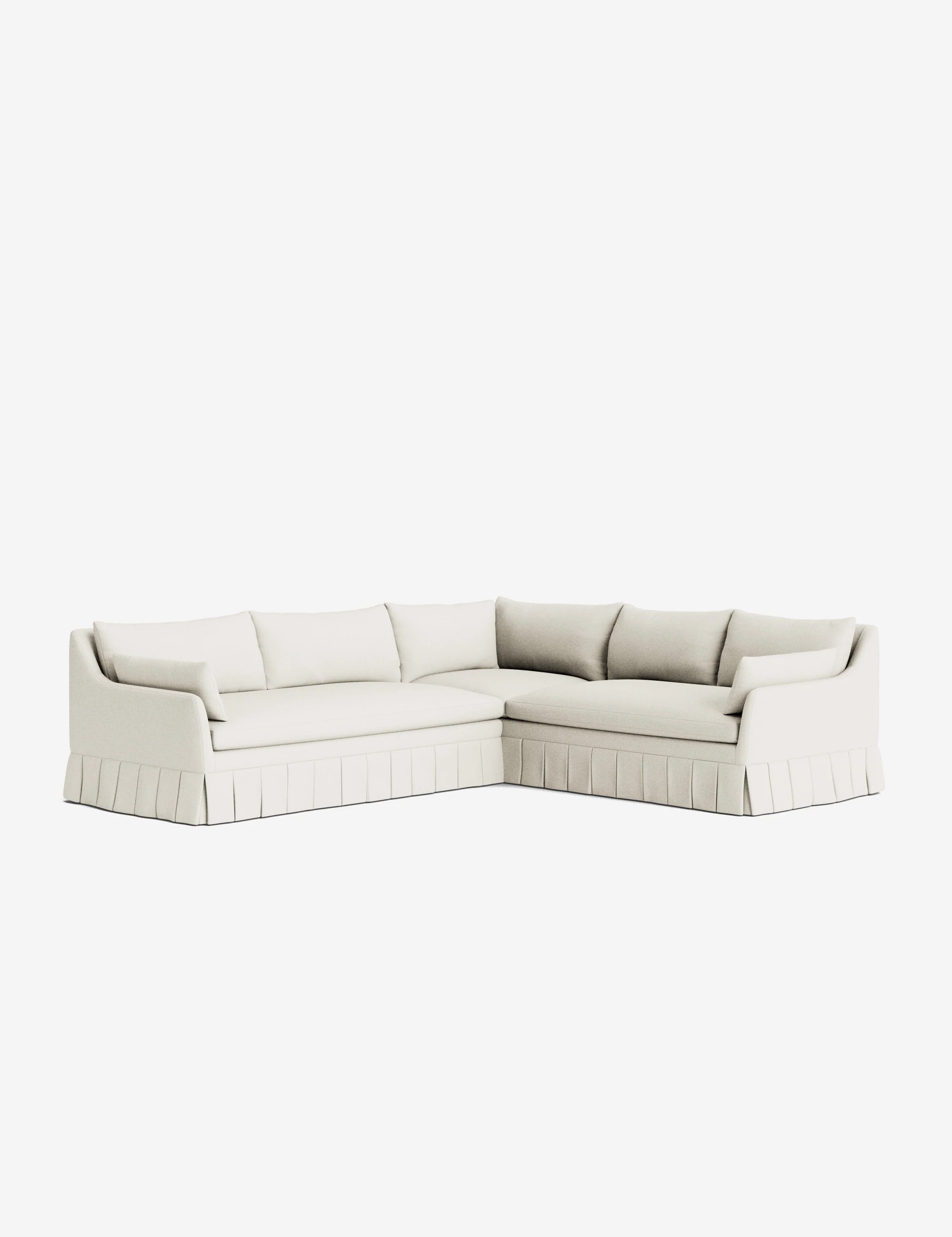 Portola Luxe Depth Pleated Corner Sectional Sofa - Image 146