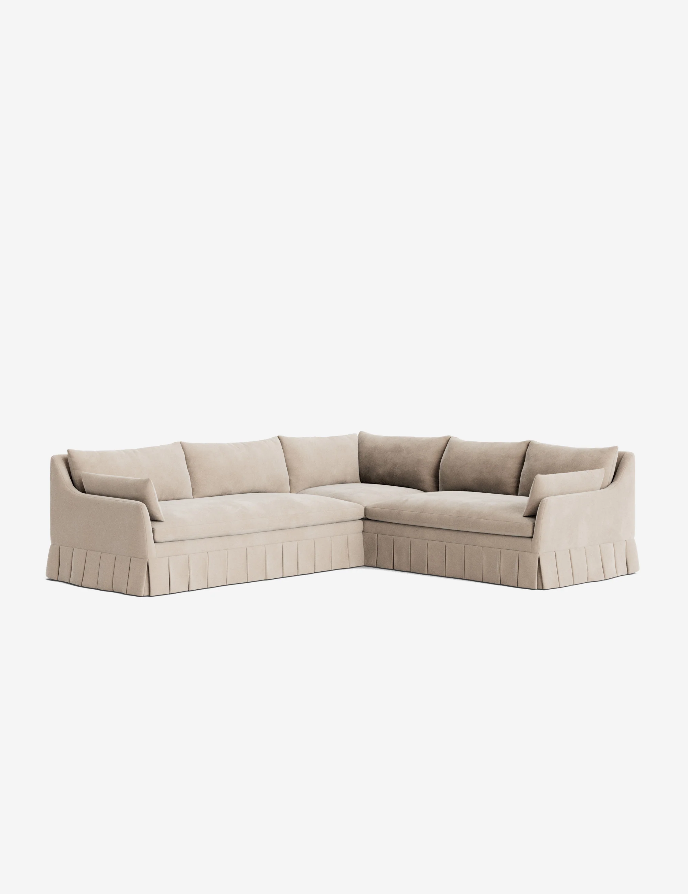 Portola Luxe Depth Pleated Corner Sectional Sofa - Image 149