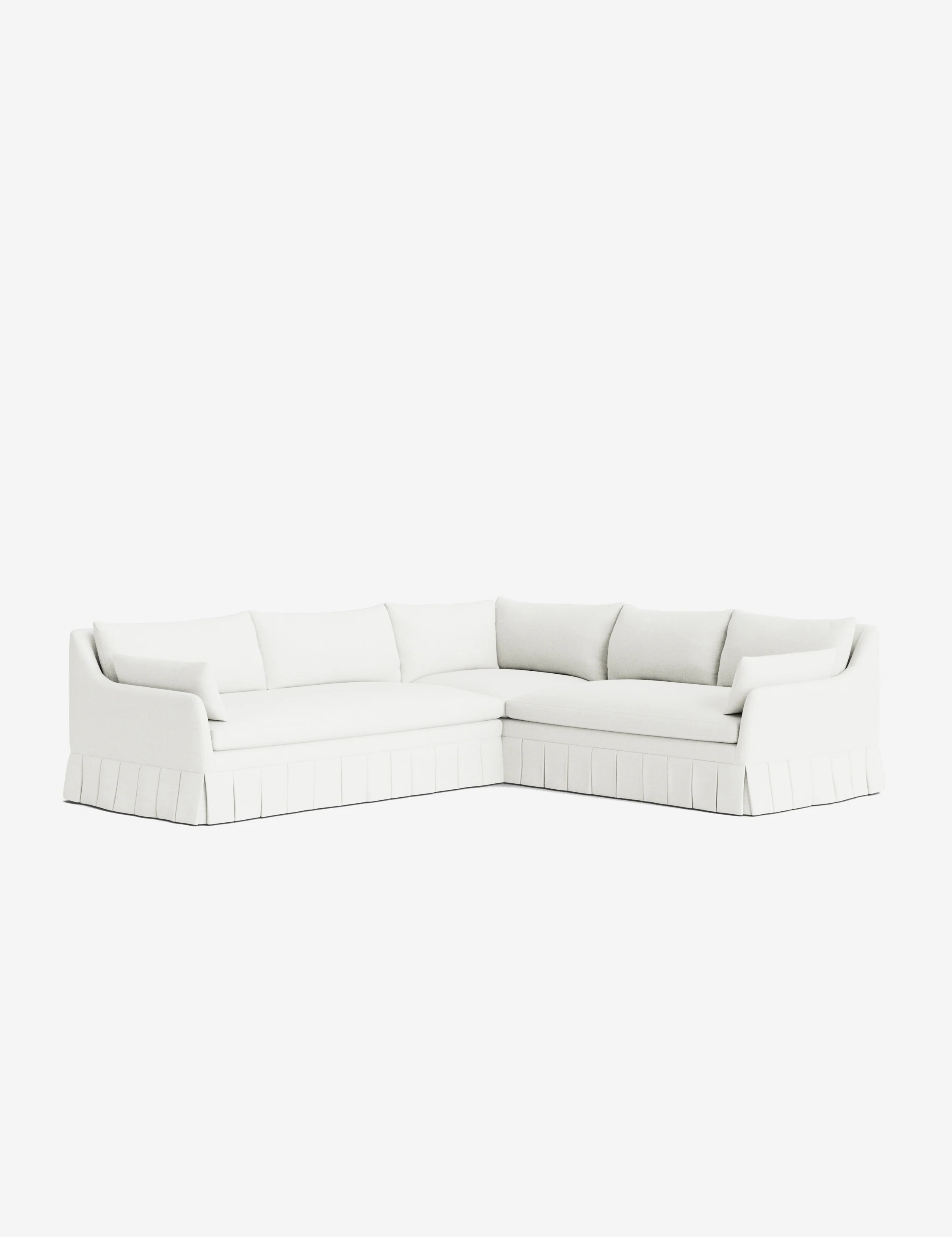 Portola Luxe Depth Pleated Corner Sectional Sofa - Image 157