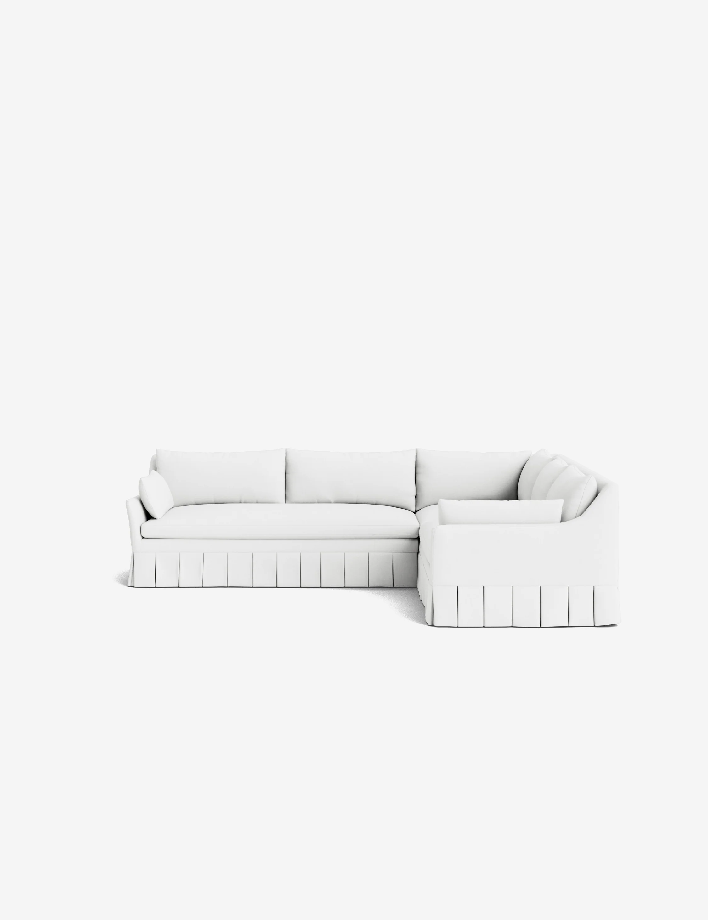 Portola Luxe Depth Pleated Corner Sectional Sofa - Image 163