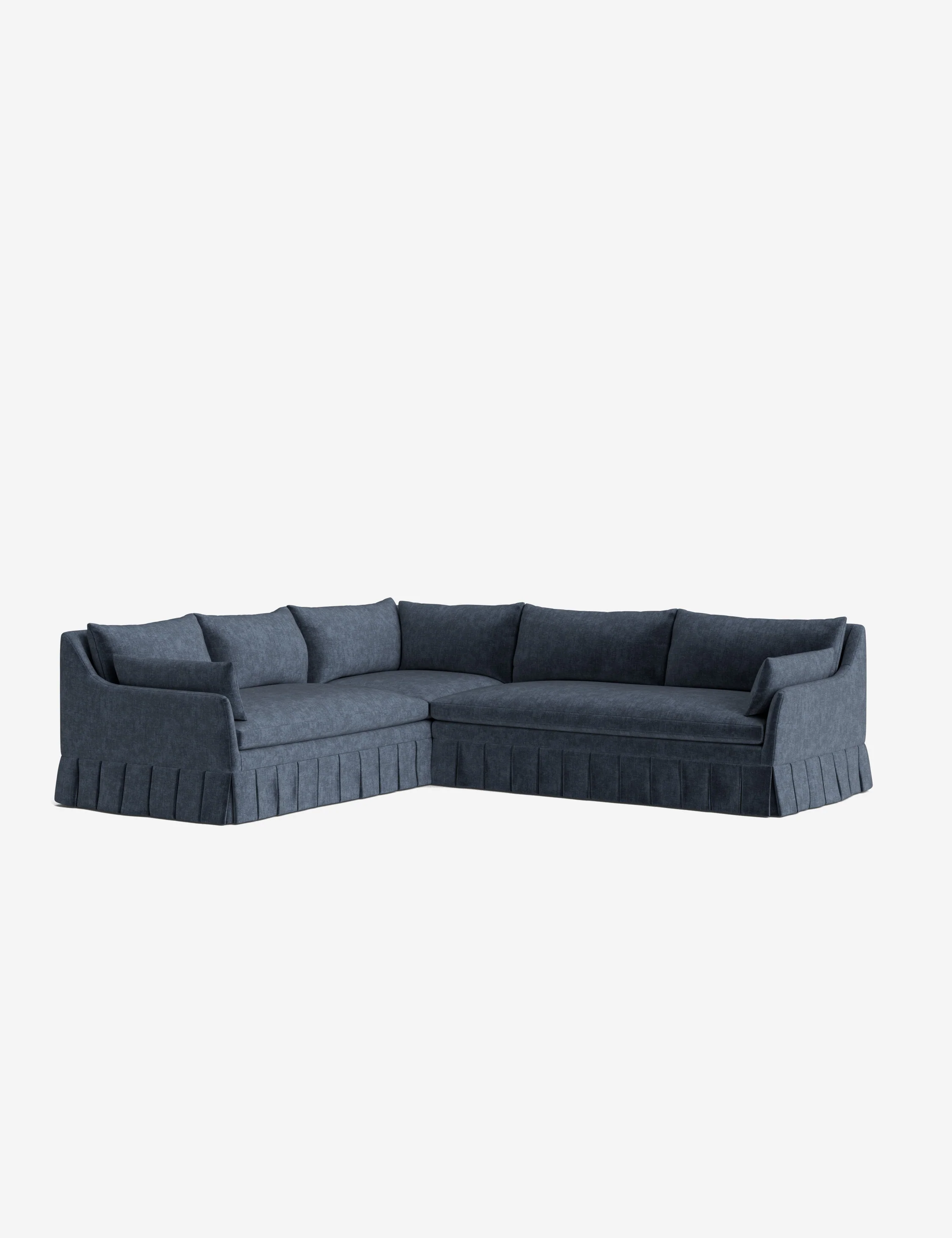 Portola Luxe Depth Pleated Corner Sectional Sofa - Image 33