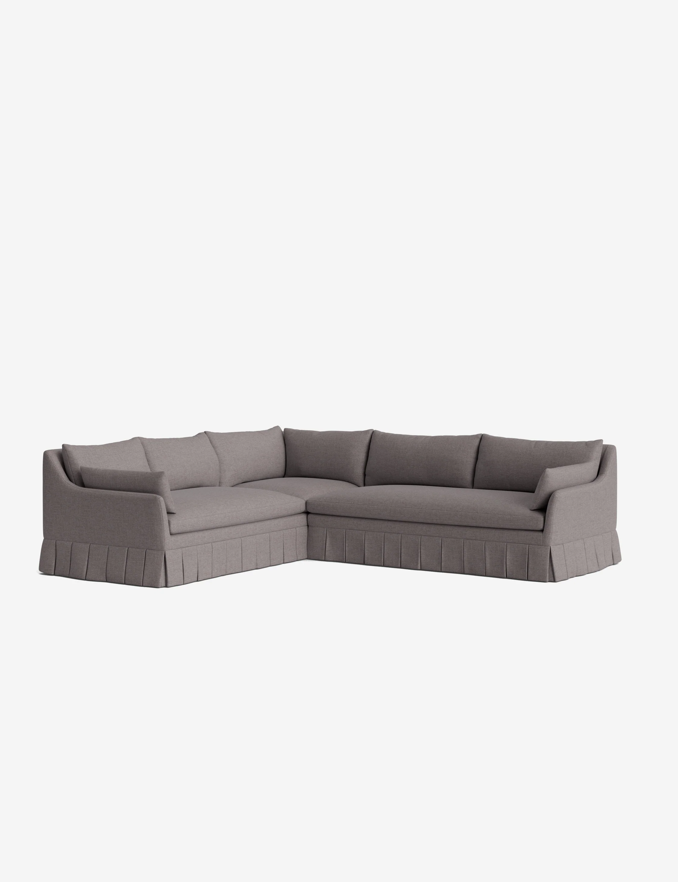 Portola Luxe Depth Pleated Corner Sectional Sofa - Image 48