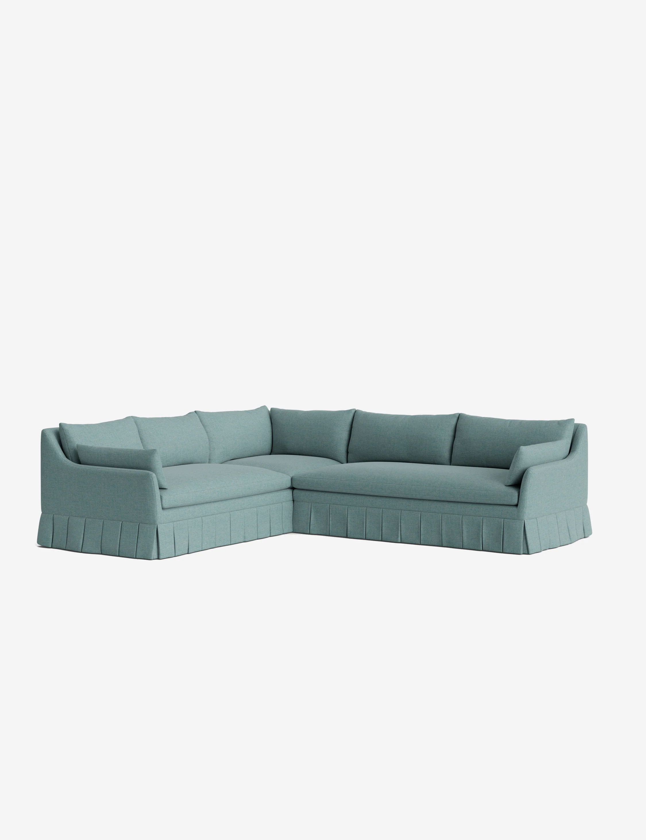 Portola Luxe Depth Pleated Corner Sectional Sofa - Image 78