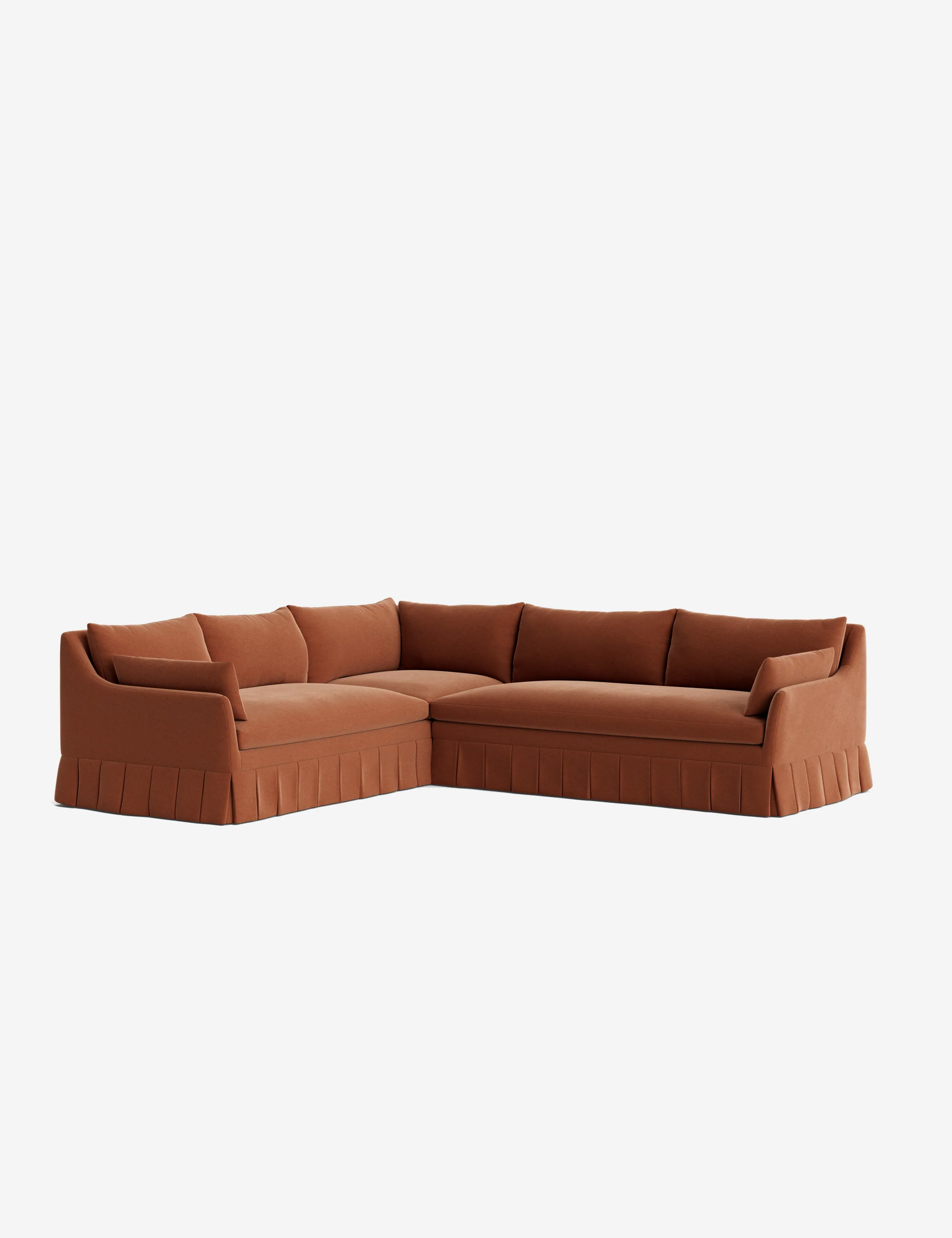 Portola Luxe Depth Pleated Corner Sectional Sofa - Image 84