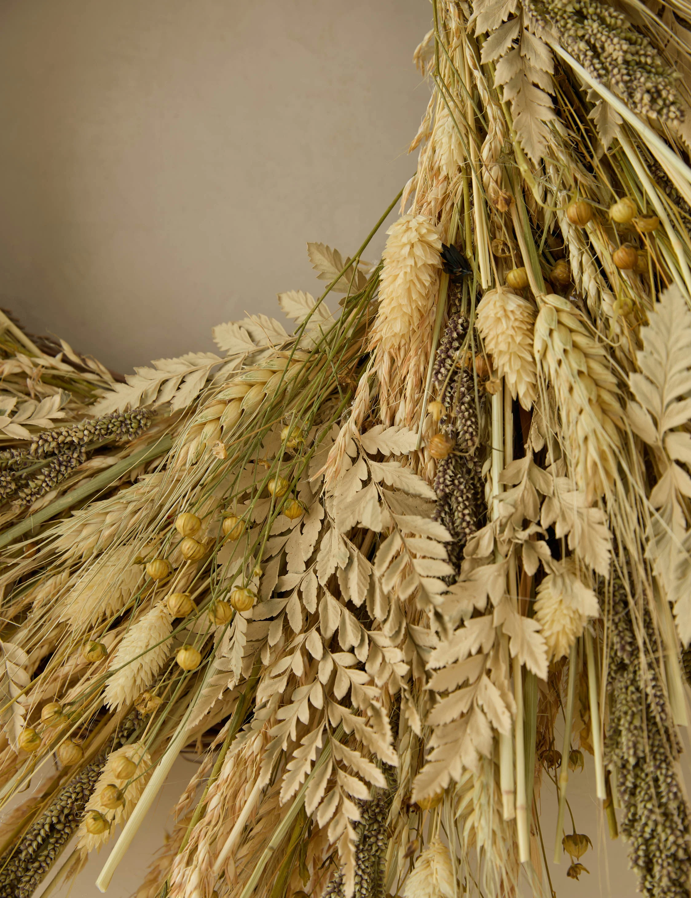 Preserved Gathered Grains Wreath - Image 2