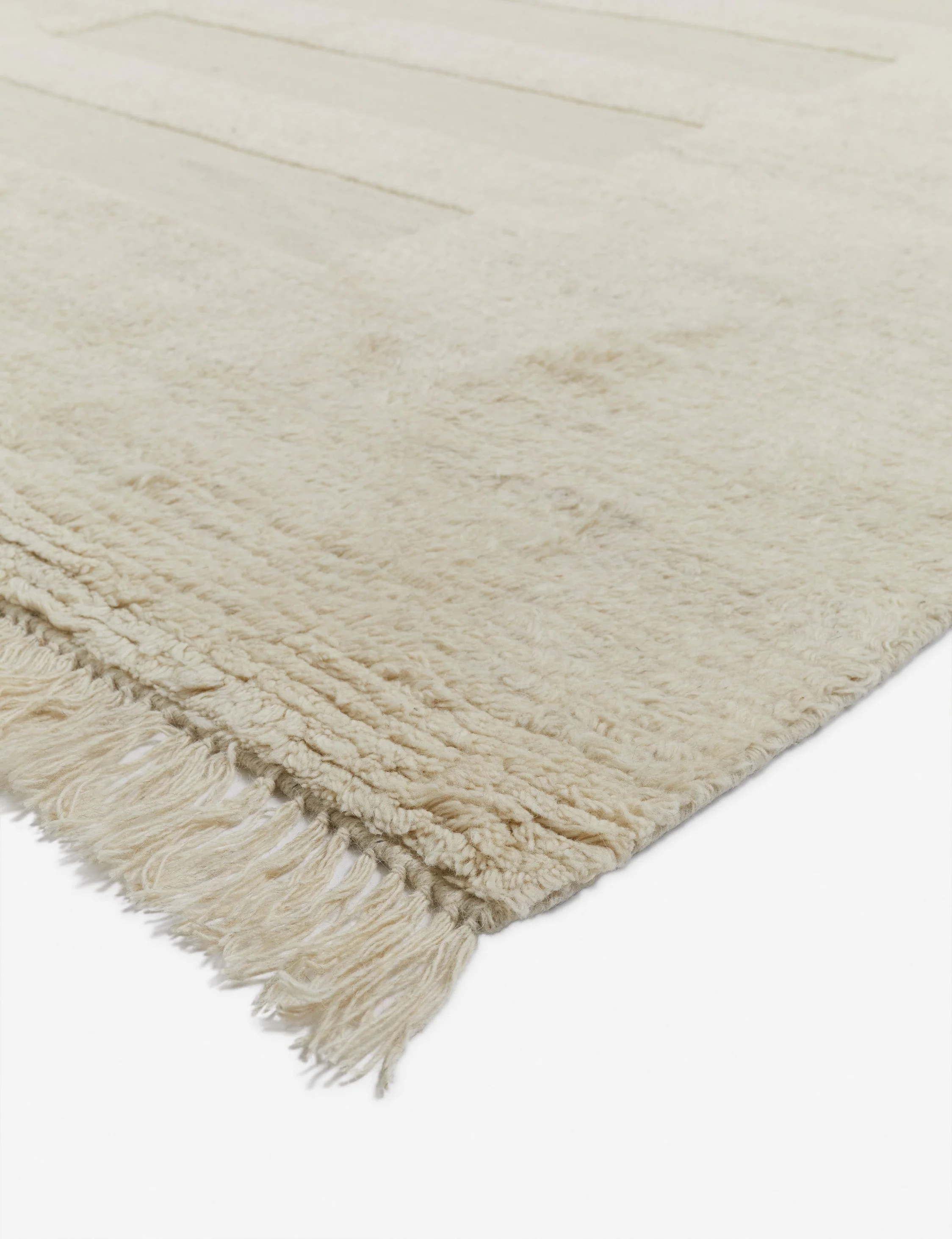 Raita Hand-Knotted Wool Rug Swatch by Sarah Sherman Samuel, Ivory