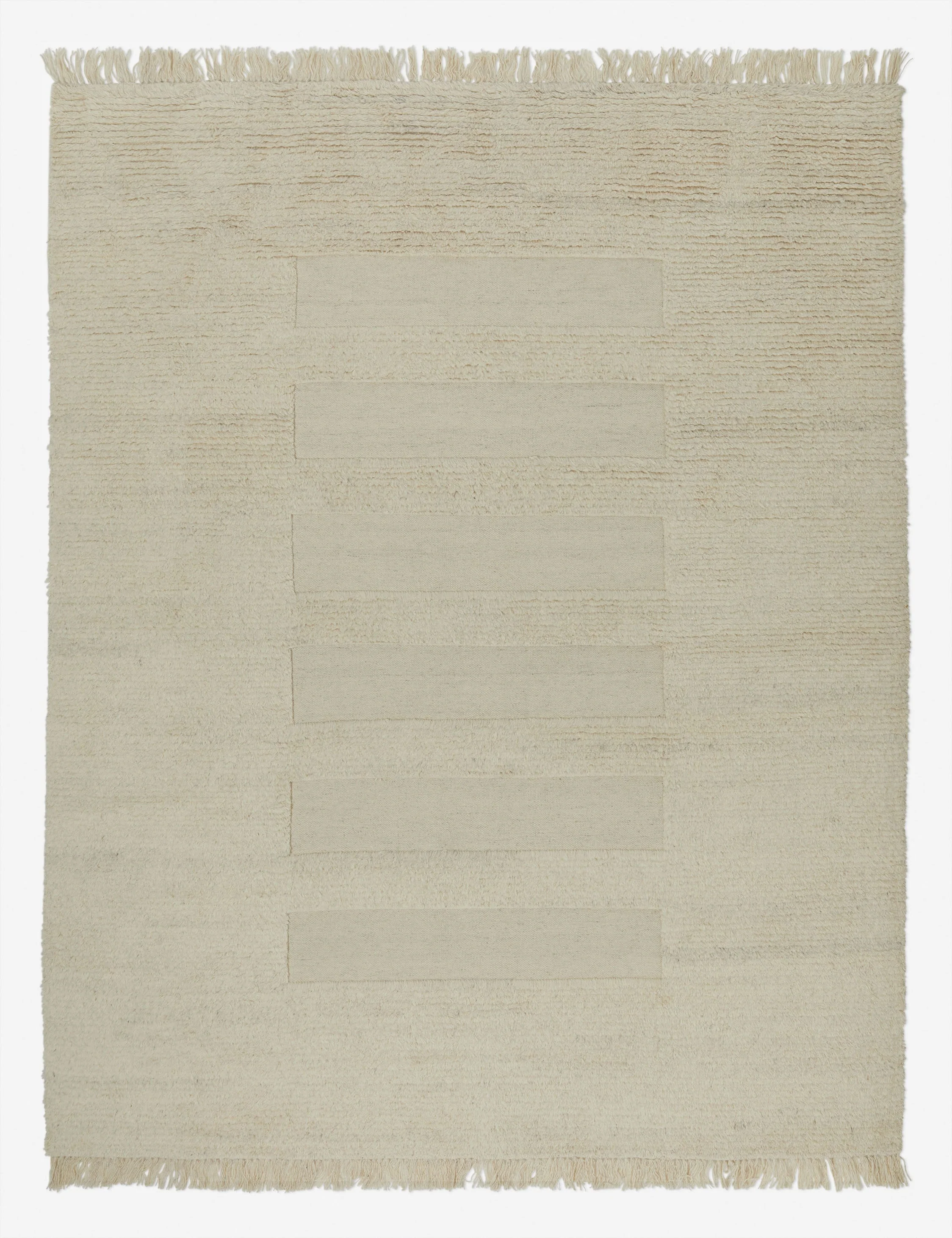 Raita Hand-Knotted Wool Rug Swatch by Sarah Sherman Samuel, Ivory - Image 2