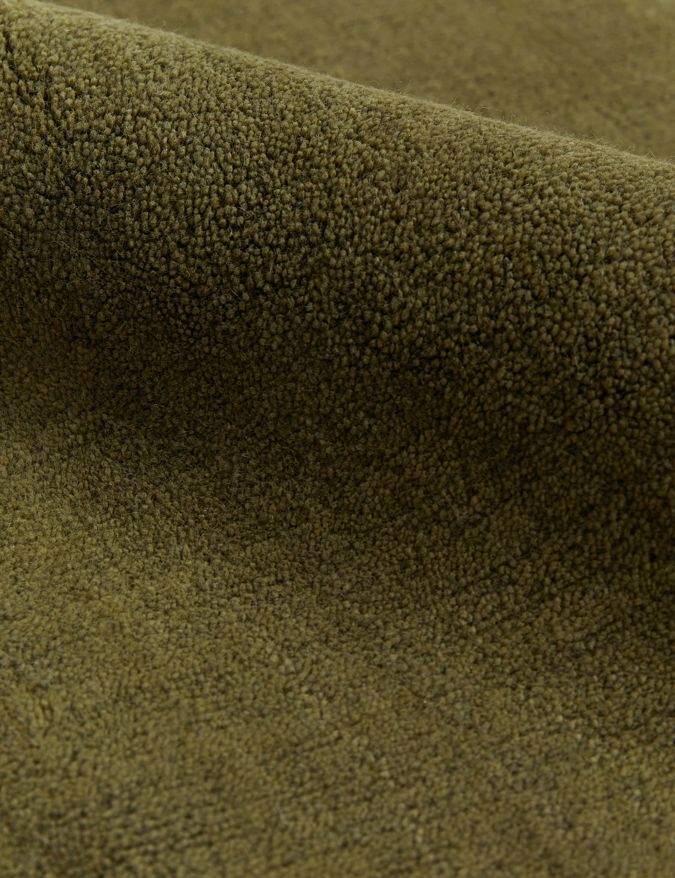 Rajaa Hand-Loomed Viscose Rug Swatch by Sarah Sherman Samuel, Dark Olive - Image 3