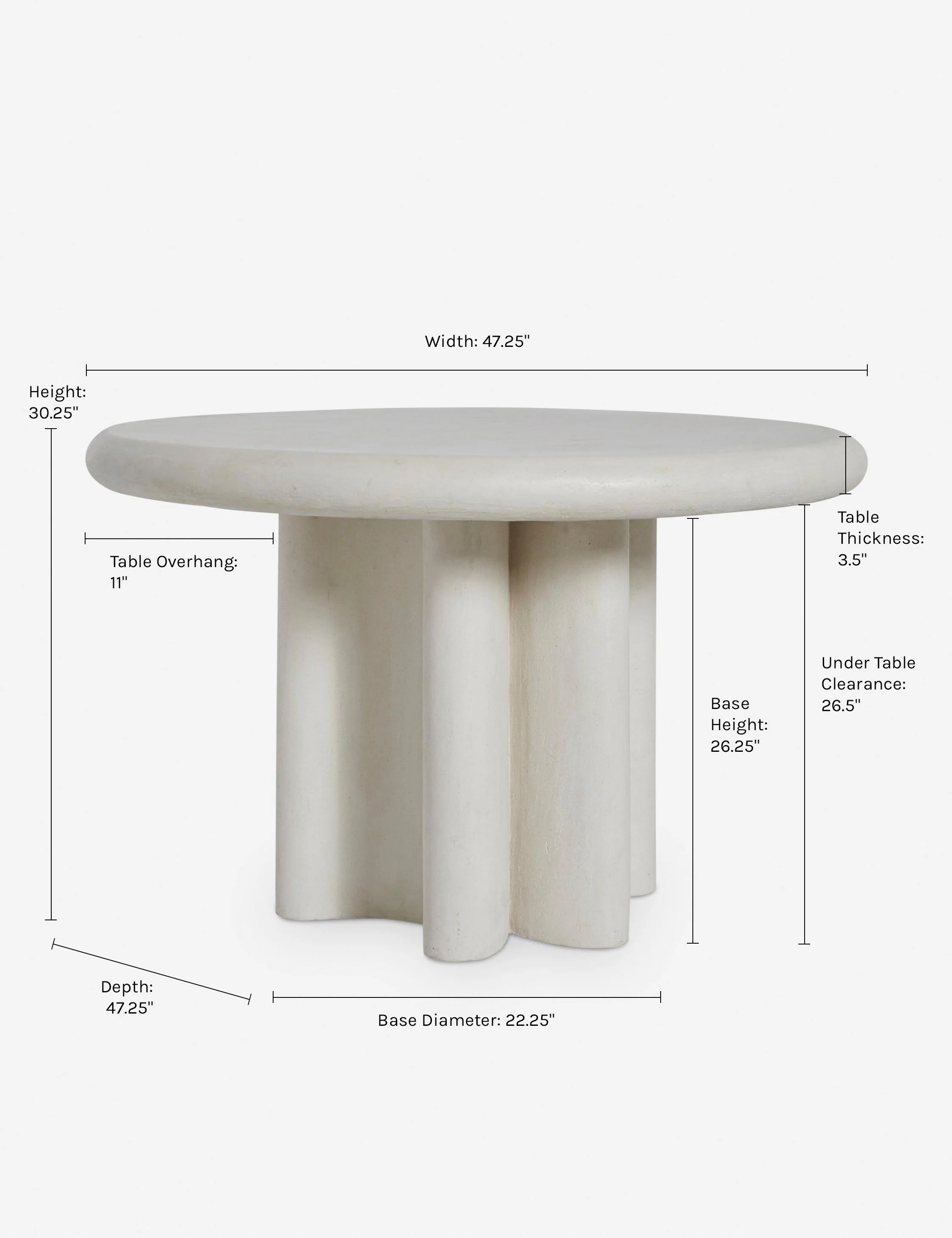 Ruiz Indoor / Outdoor Round Dining Table - Image 7