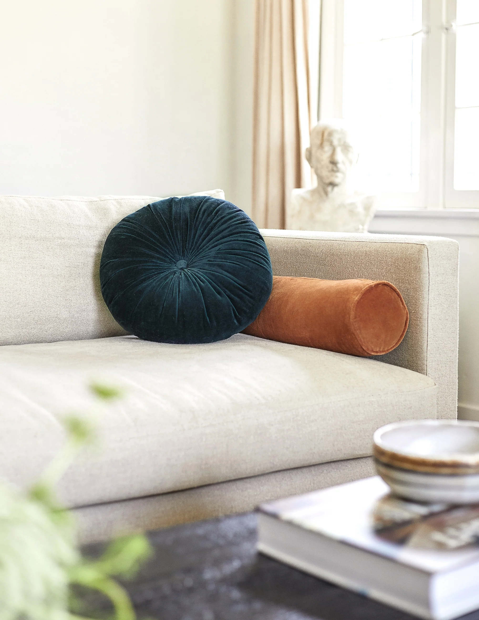 Sabine Velvet Bolster Pillow - Image 43