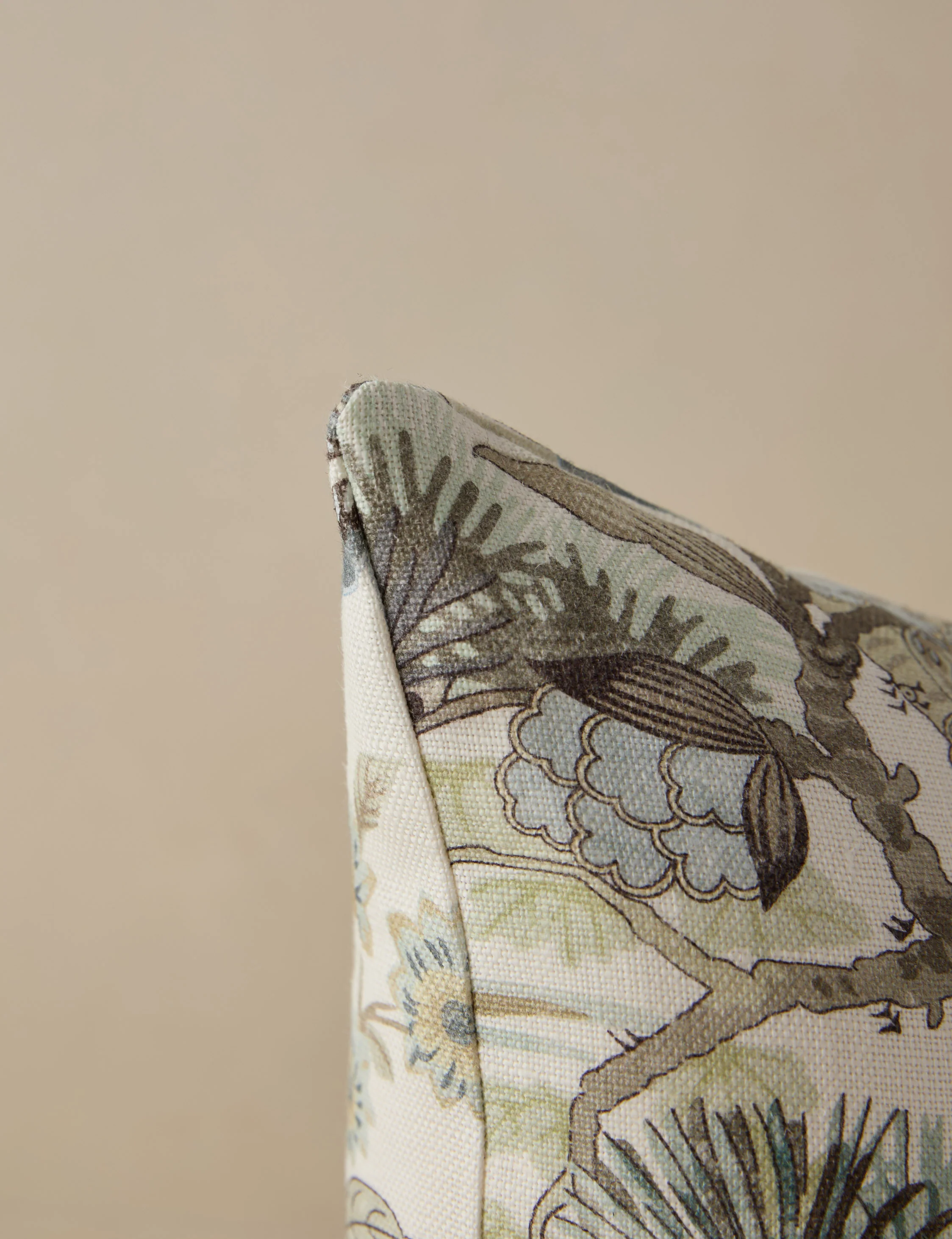 Shenyang Print Linen Pillow by Scalamandre - Image 11
