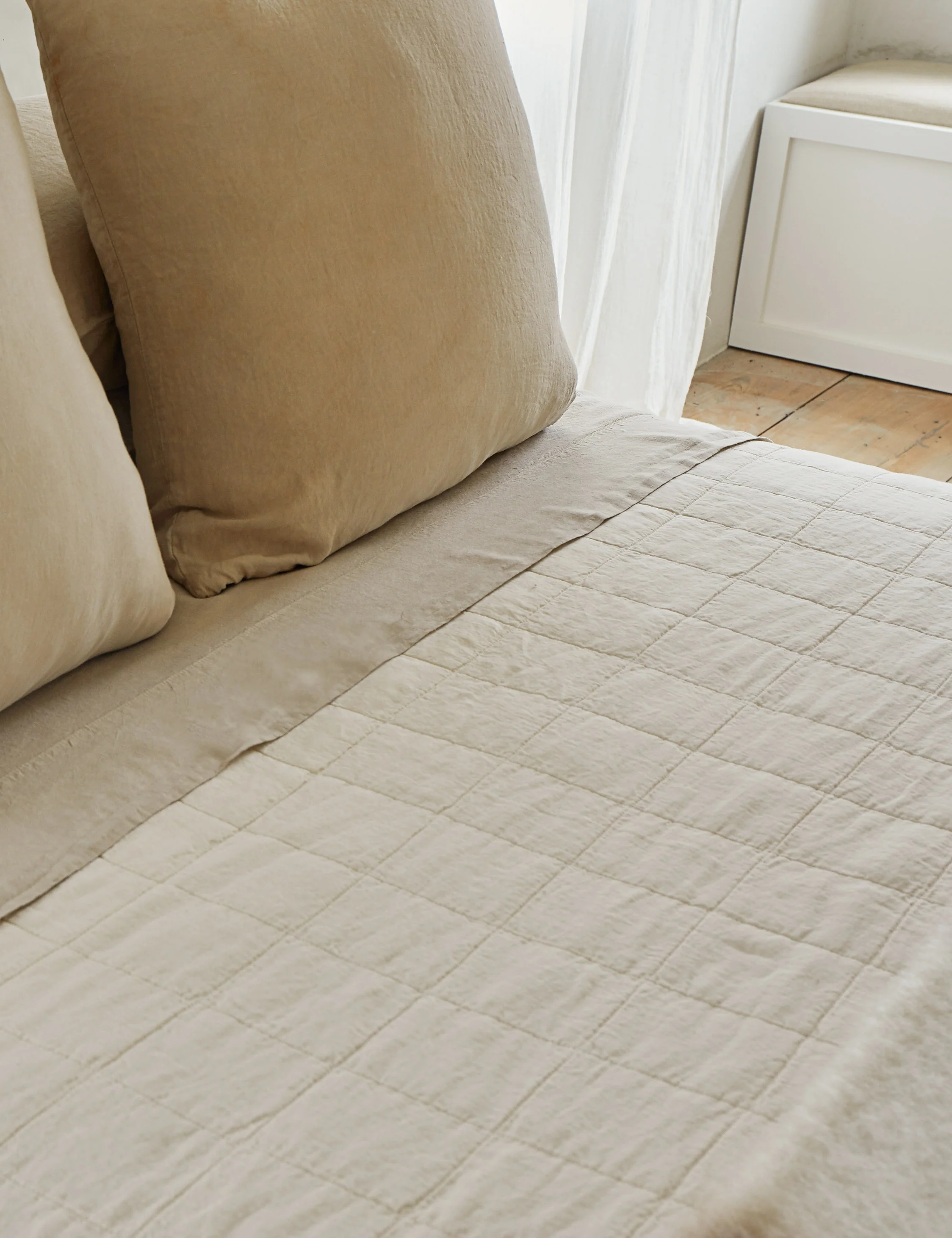 Simple Linen Quilt by Hawkins New York - Image 3
