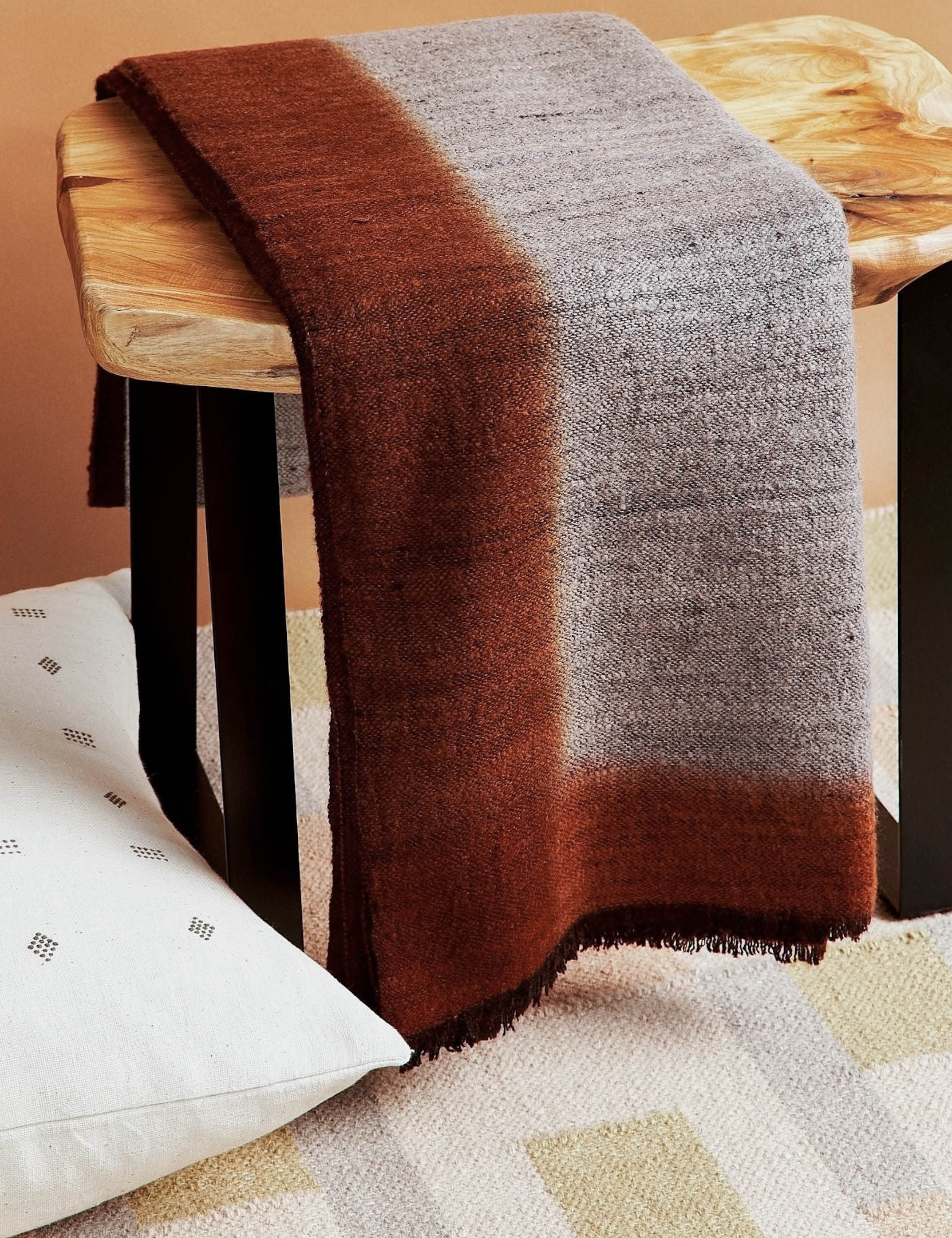 Simply Taupe Wool Throw by Studio Variously - Image 5