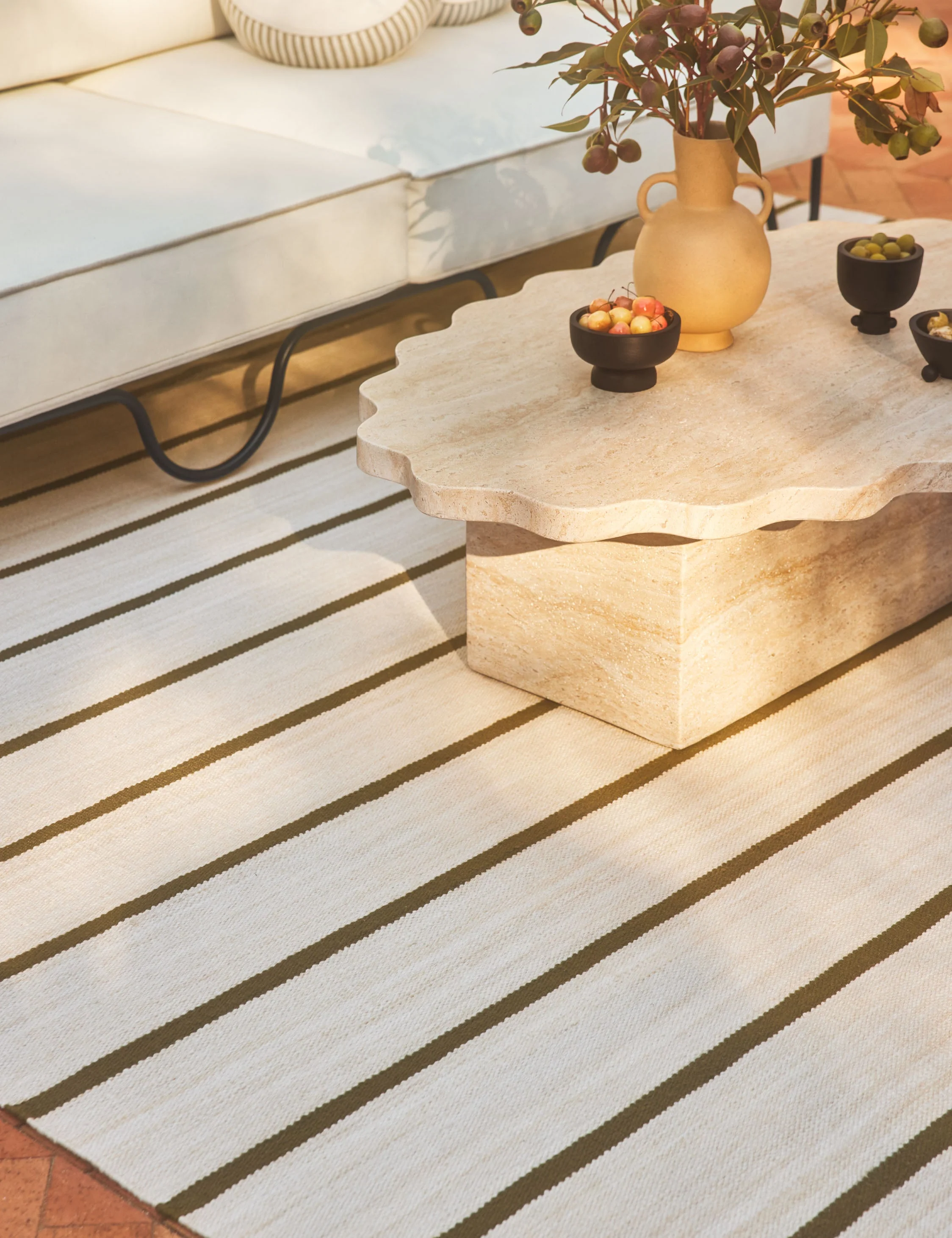 Stripe Indoor / Outdoor Rug Swatch by Sarah Sherman Samuel, 12" x 12" - Image 3
