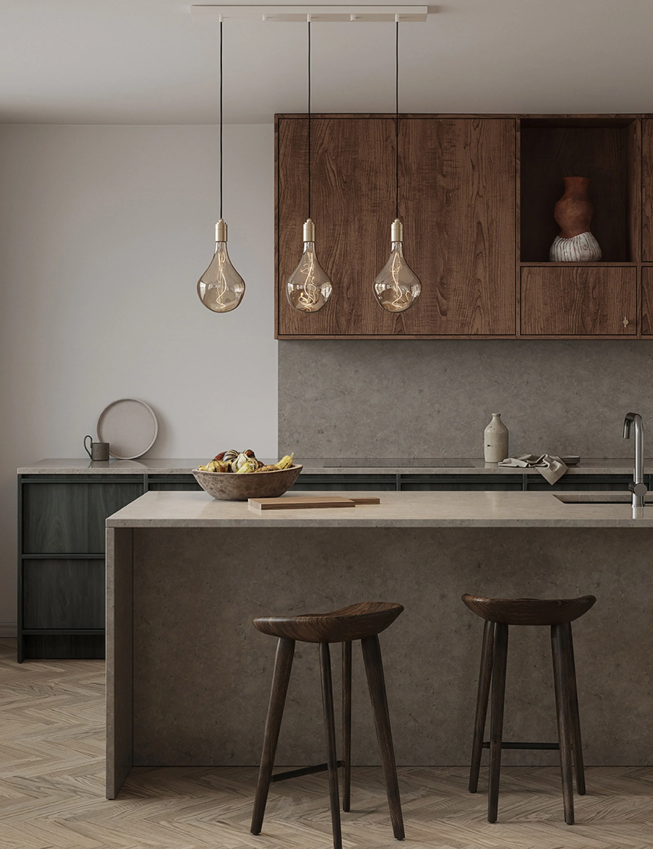 Triple Linear Pendant Light with Voronoi II by Tala - Image 3