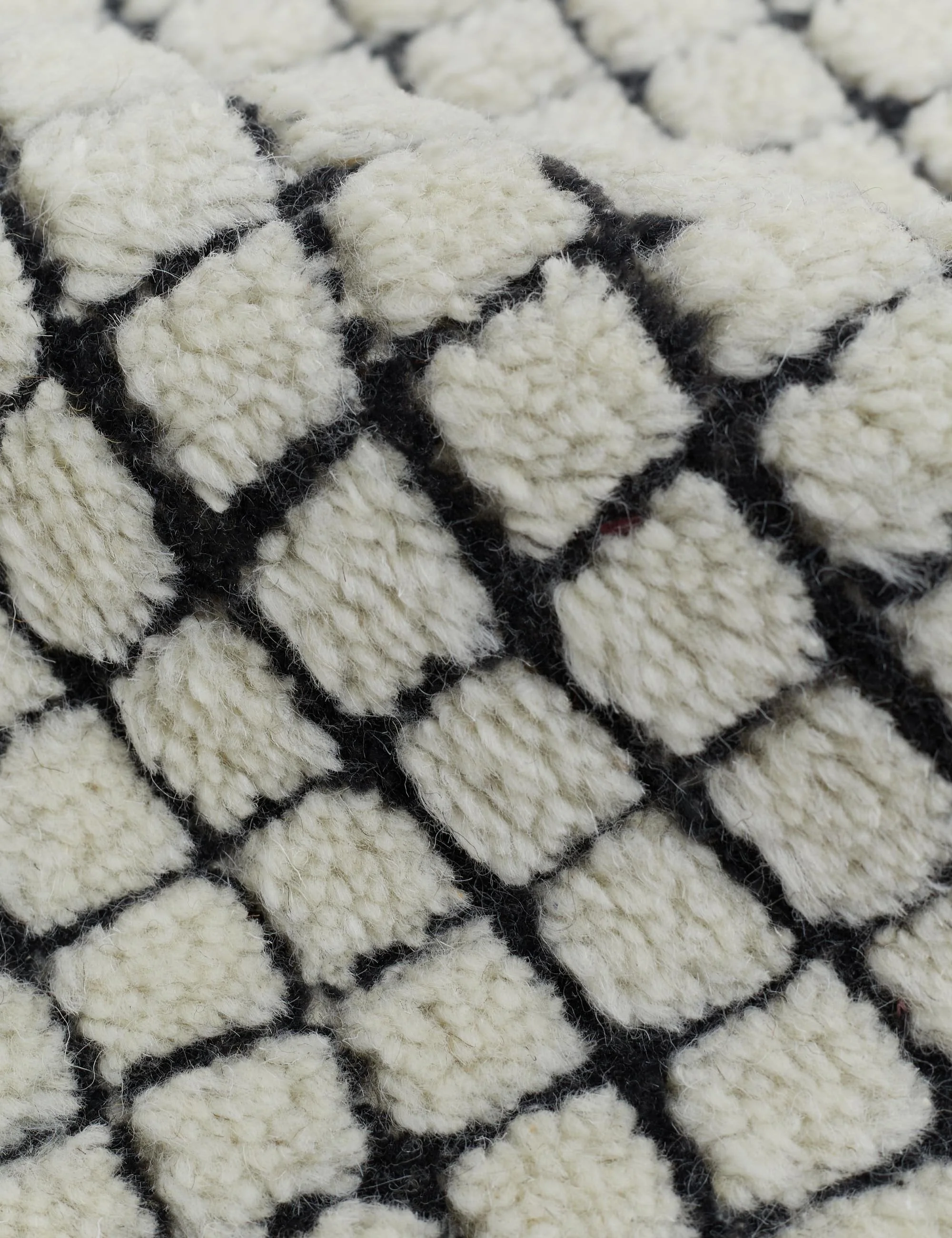Uma Hand-Knotted Wool Rug Swatch, Black and Natural - Image 10