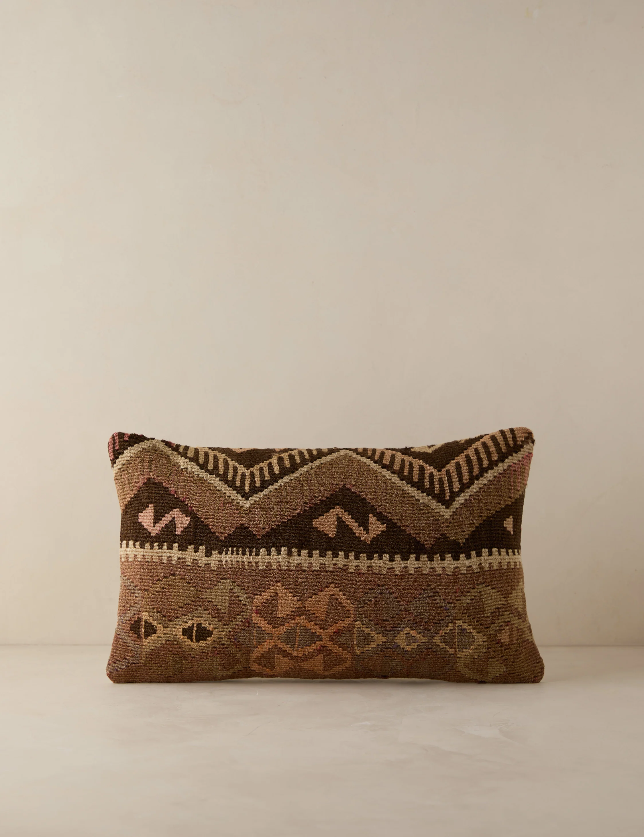 Vintage Lumbar Pillow No. 182, 12" x 20"