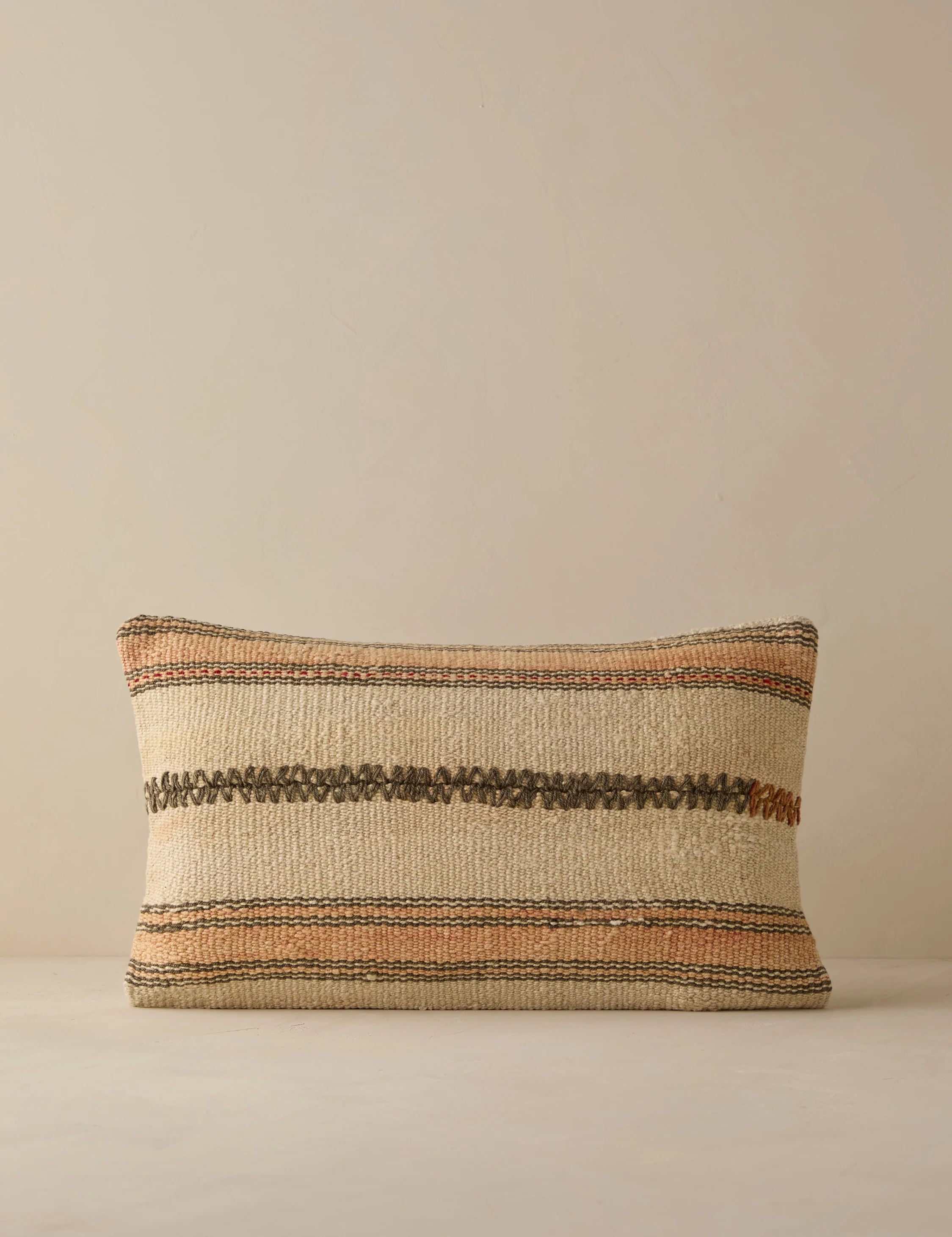 Vintage Lumbar Pillow No. 263, 12" x 20"