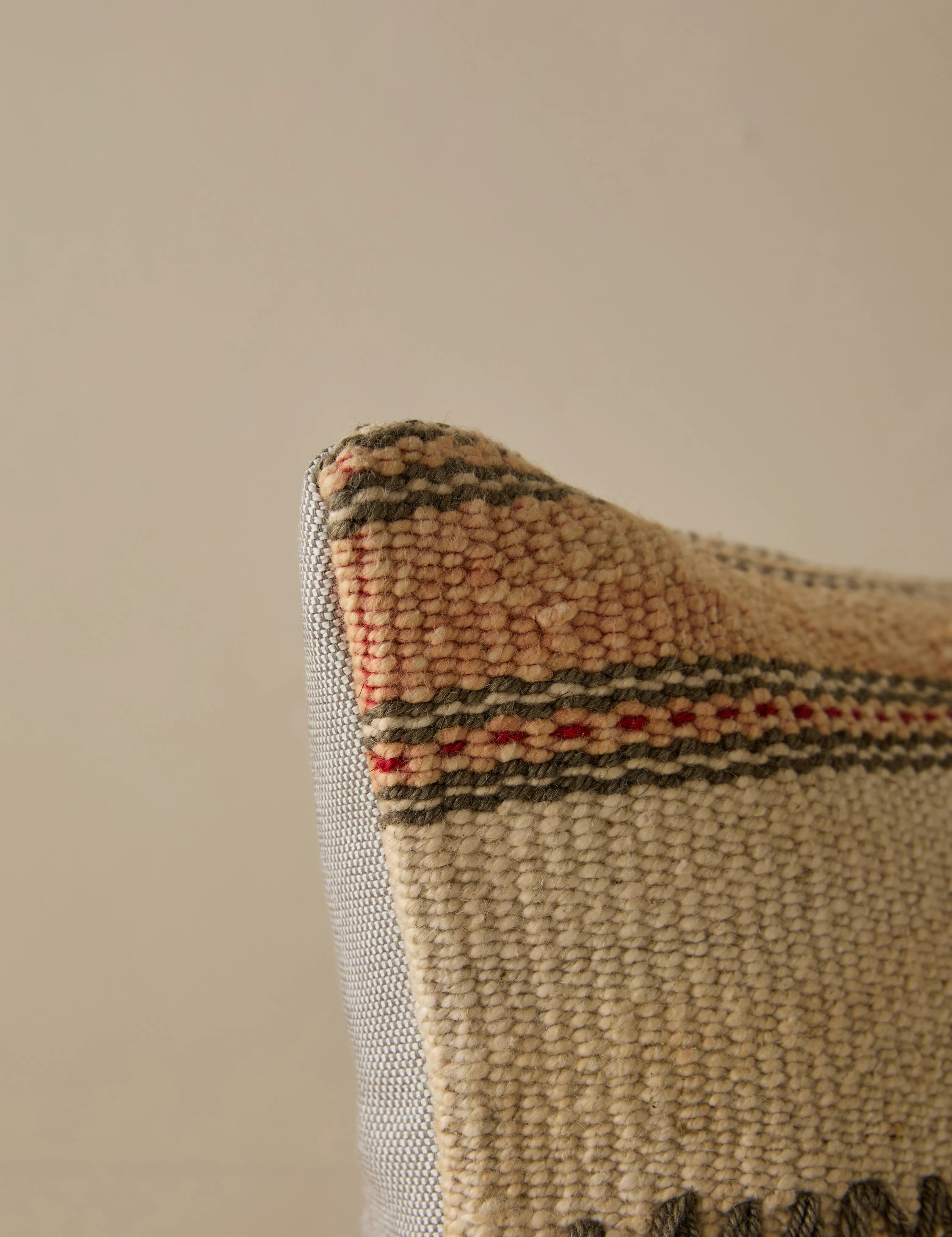 Vintage Lumbar Pillow No. 263, 12" x 20" - Image 3