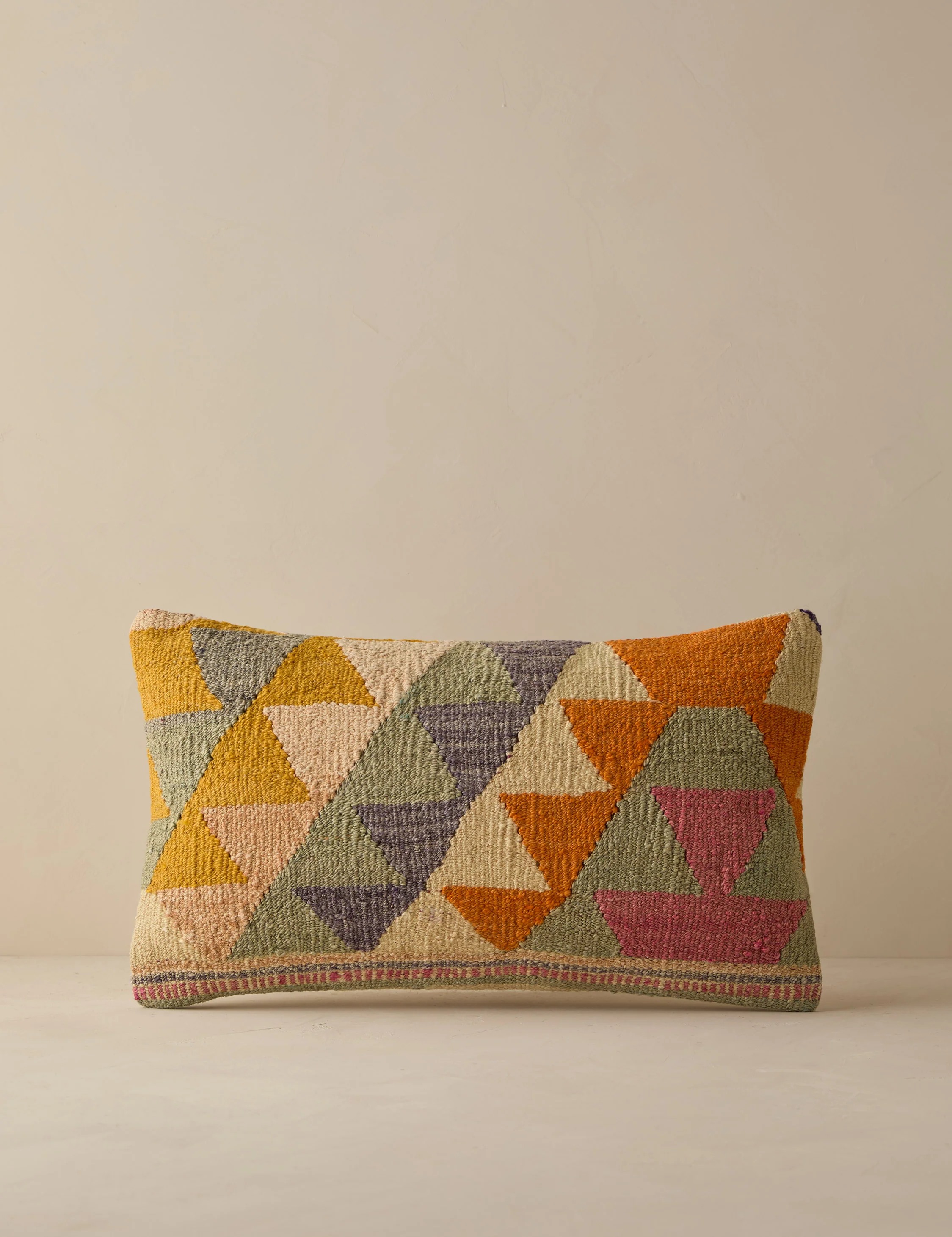 Vintage Lumbar Pillow No. 268, 12" x 20"
