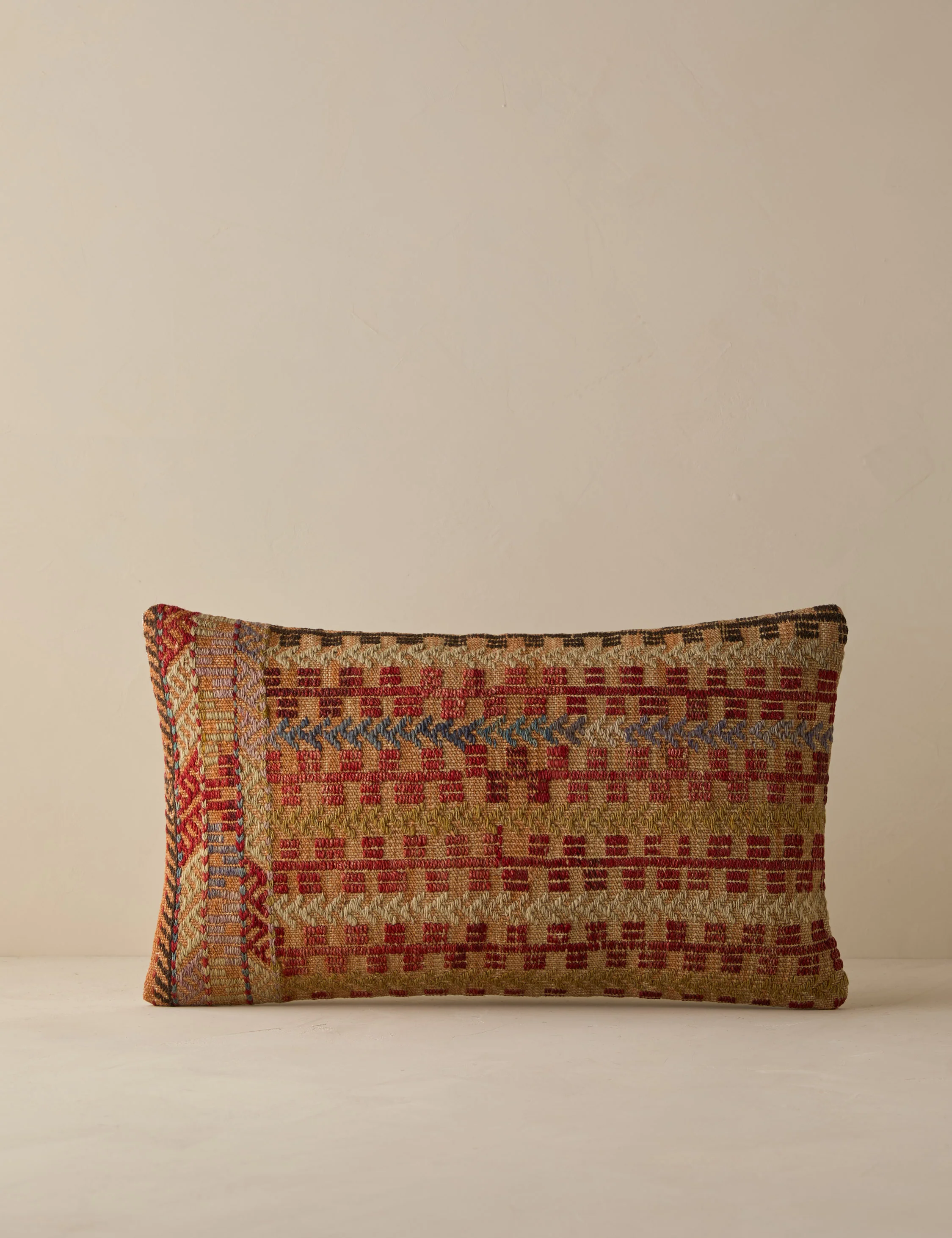 Vintage Lumbar Pillow No. 269, 12" x 20"