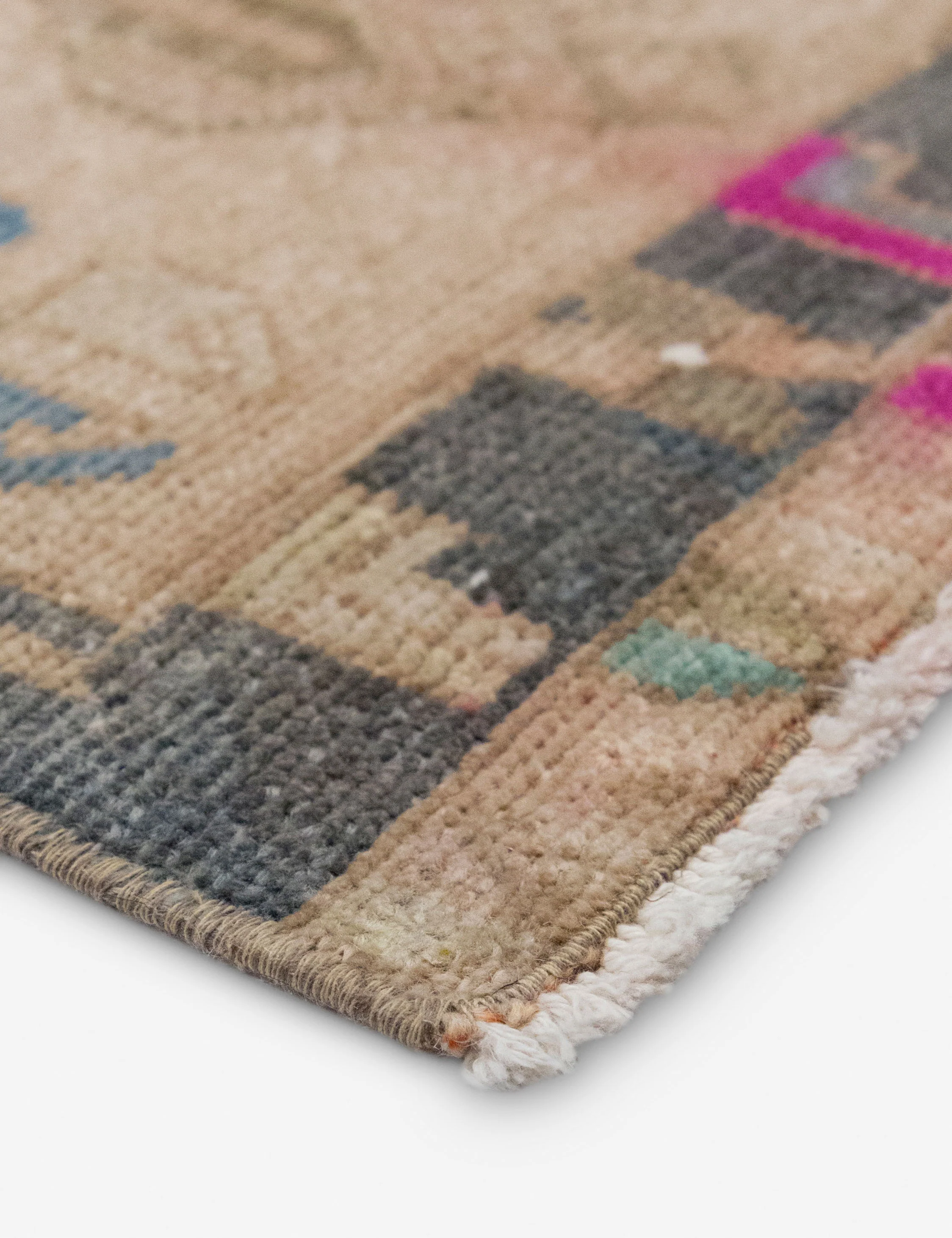 Vintage Turkish Hand-Knotted Wool Mini Rug No. 332, 1'4" x 3'6" - Image 2