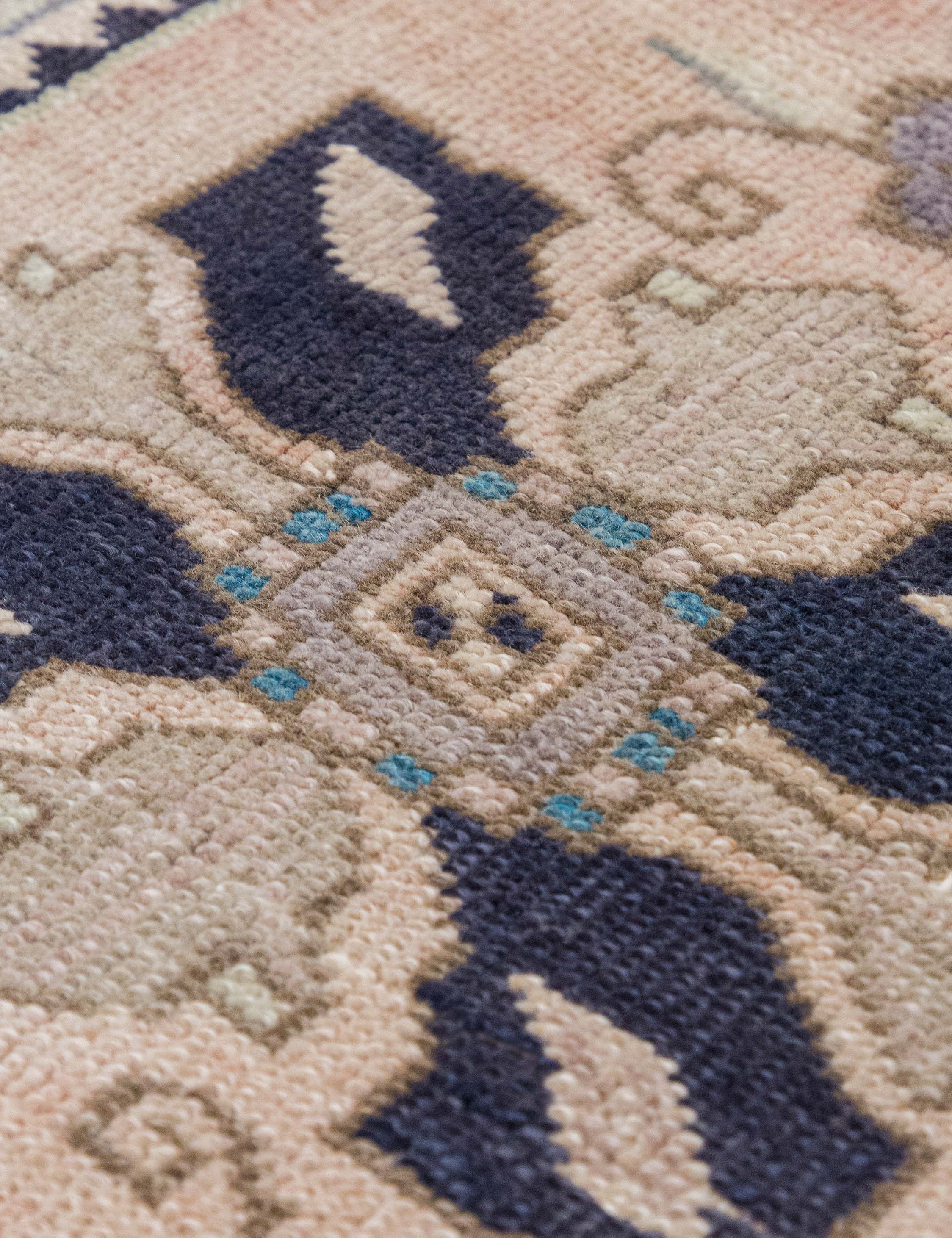 Vintage Turkish Hand-Knotted Wool Mini Rug No. 335, 1'8" x 3'3" - Image 3