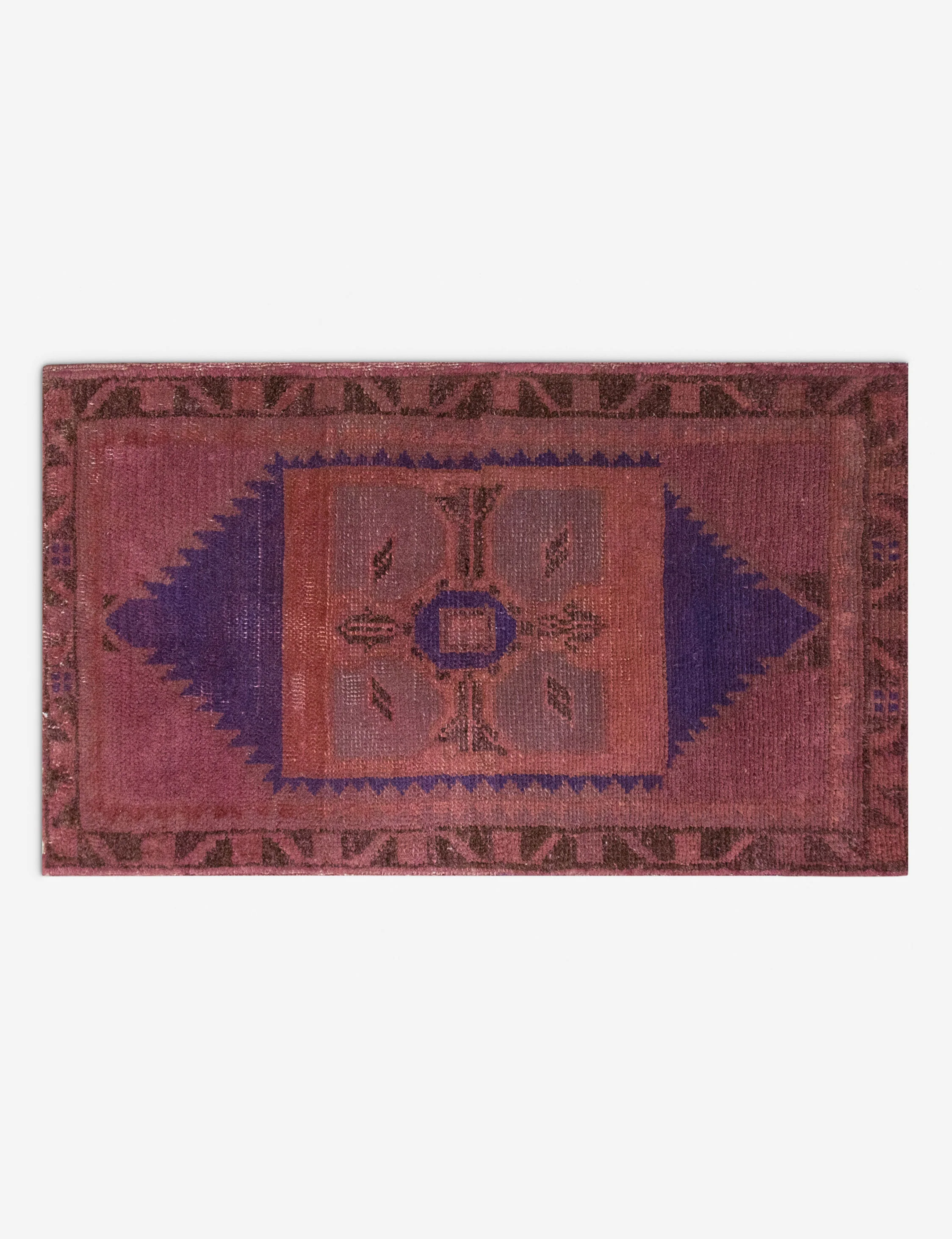 Vintage Turkish Hand-Knotted Wool Mini Rug No. 337, 1'5" x 2'4"