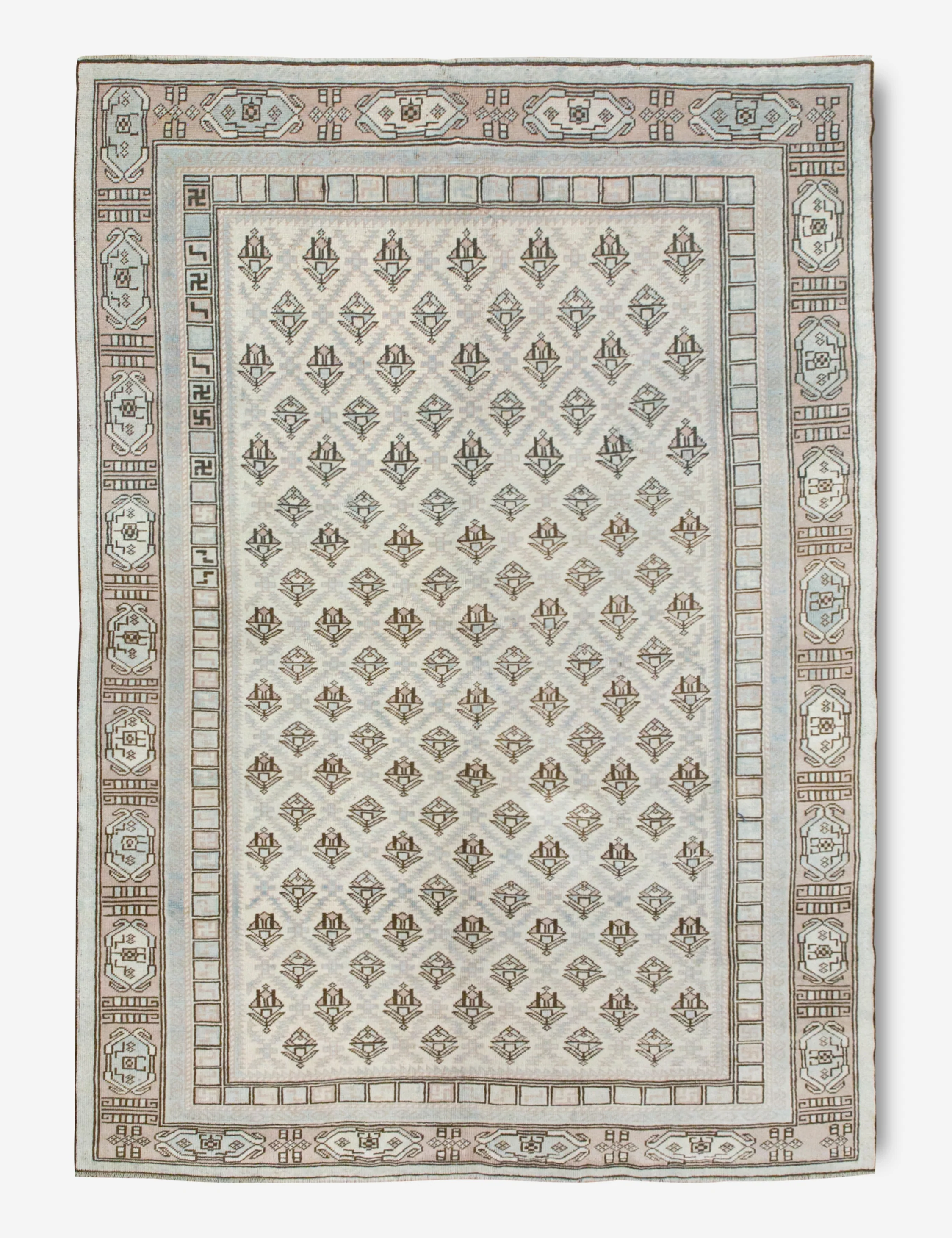 Vintage Turkish Hand-Knotted Wool Rug No. 372, 5'11" x 8'9"
