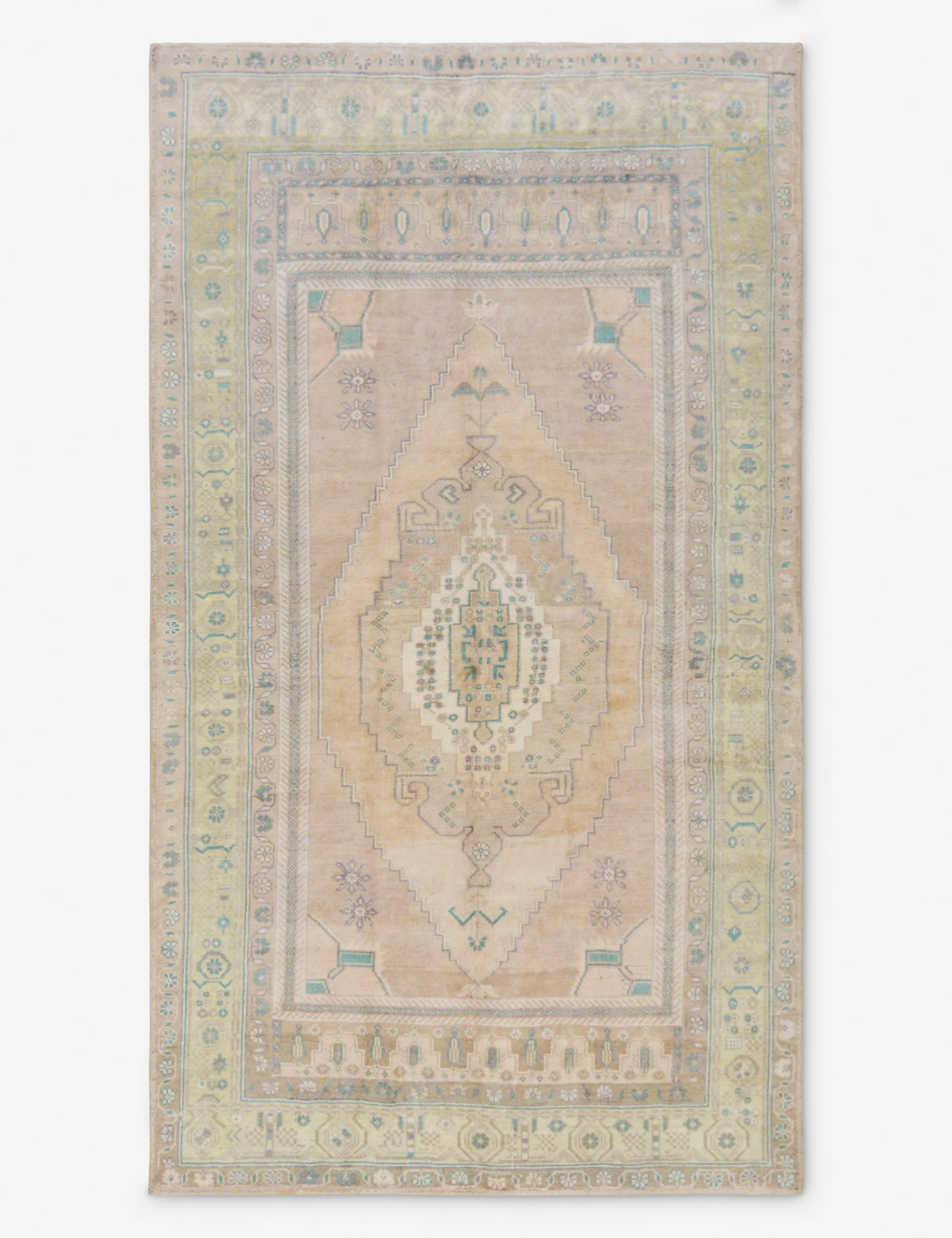 Vintage Turkish Hand-Knotted Wool Rug No. 416, 5'1" x 9'
