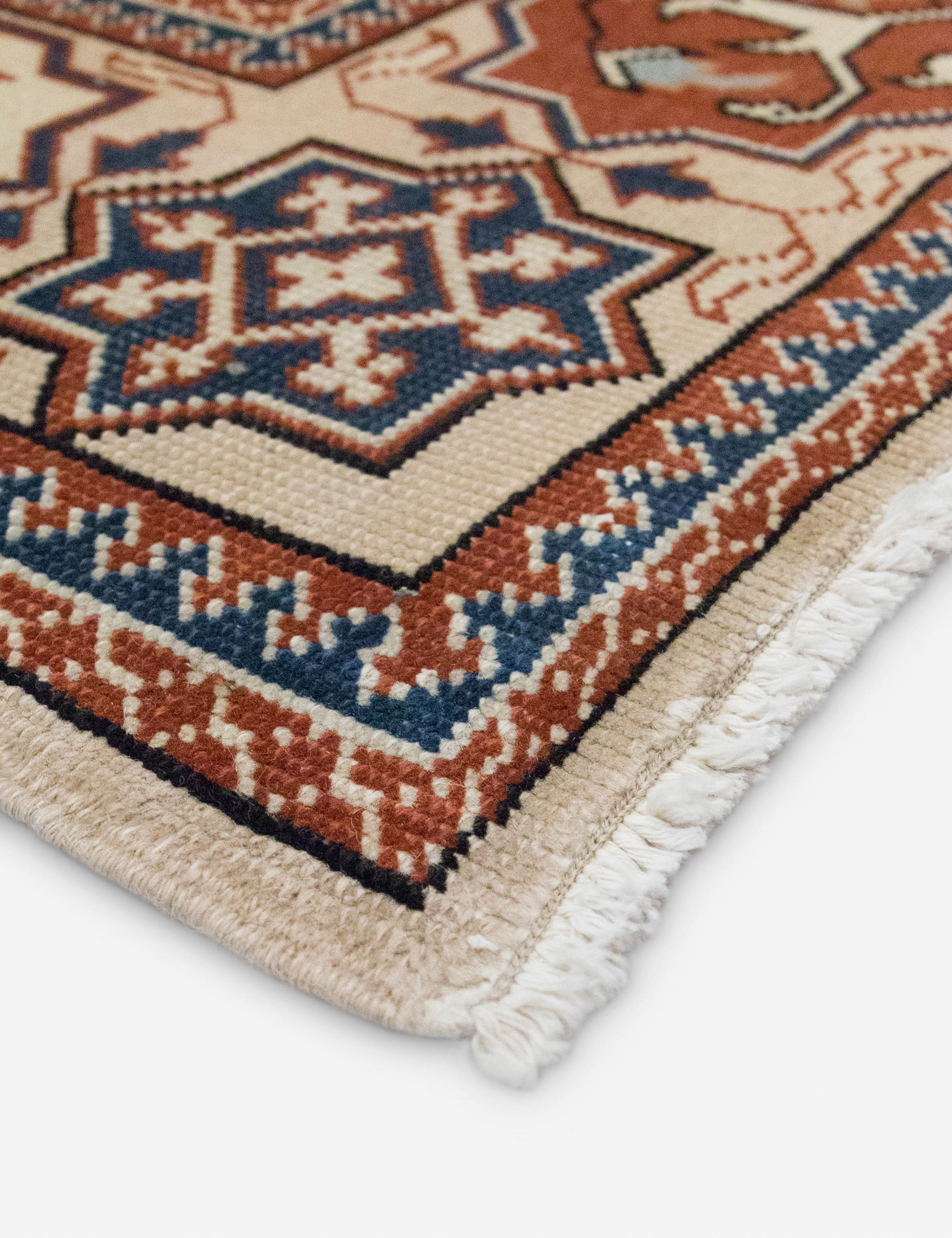 Vintage Turkish Hand-Knotted Wool Rug No. 537, 6'3" x 9'4" - Image 2