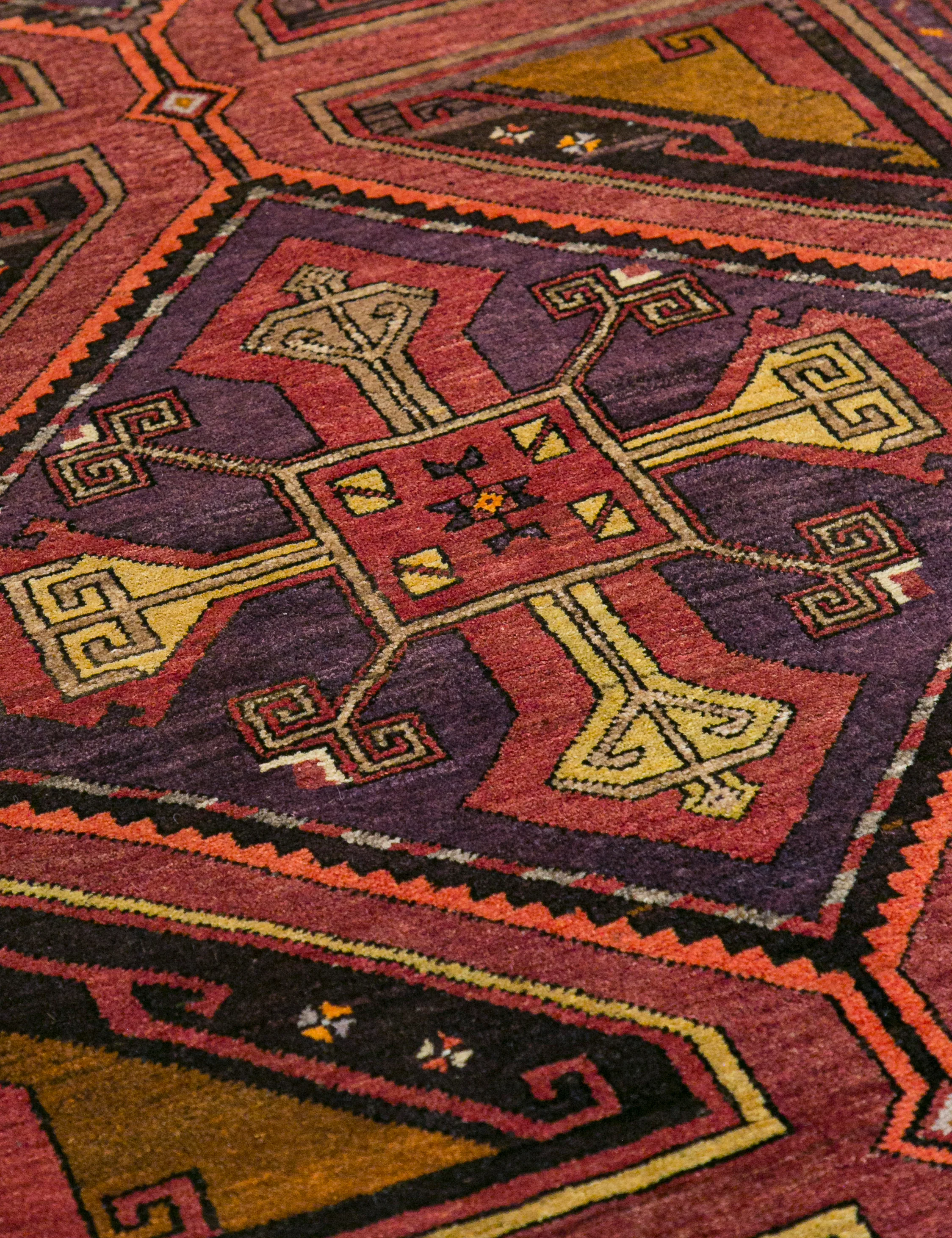 Vintage Turkish Hand-Knotted Wool Runner Rug No. 242, 4' x 14'1" - Image 4
