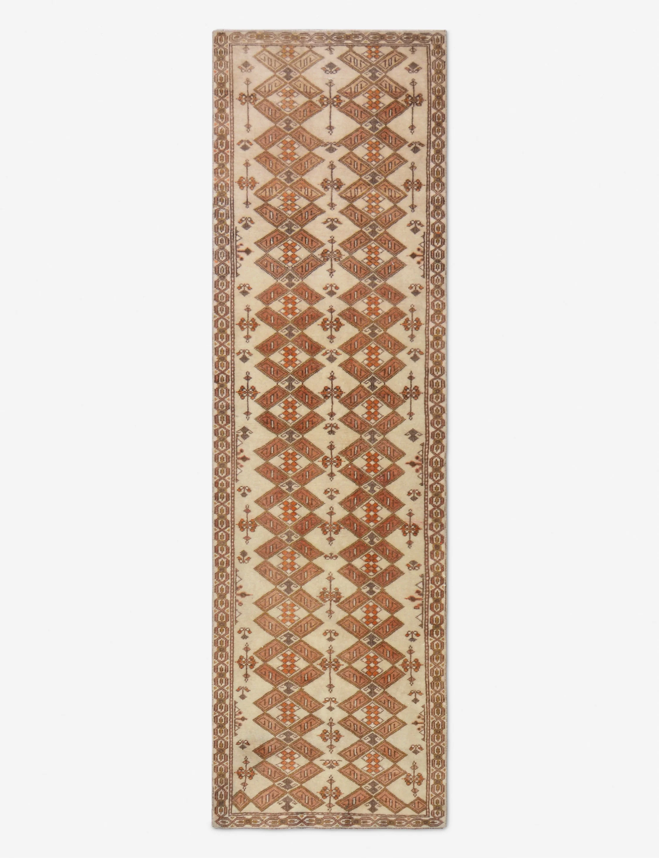 Vintage Turkish Hand-Knotted Wool Runner Rug No. 268, 2'6" x 8'7"