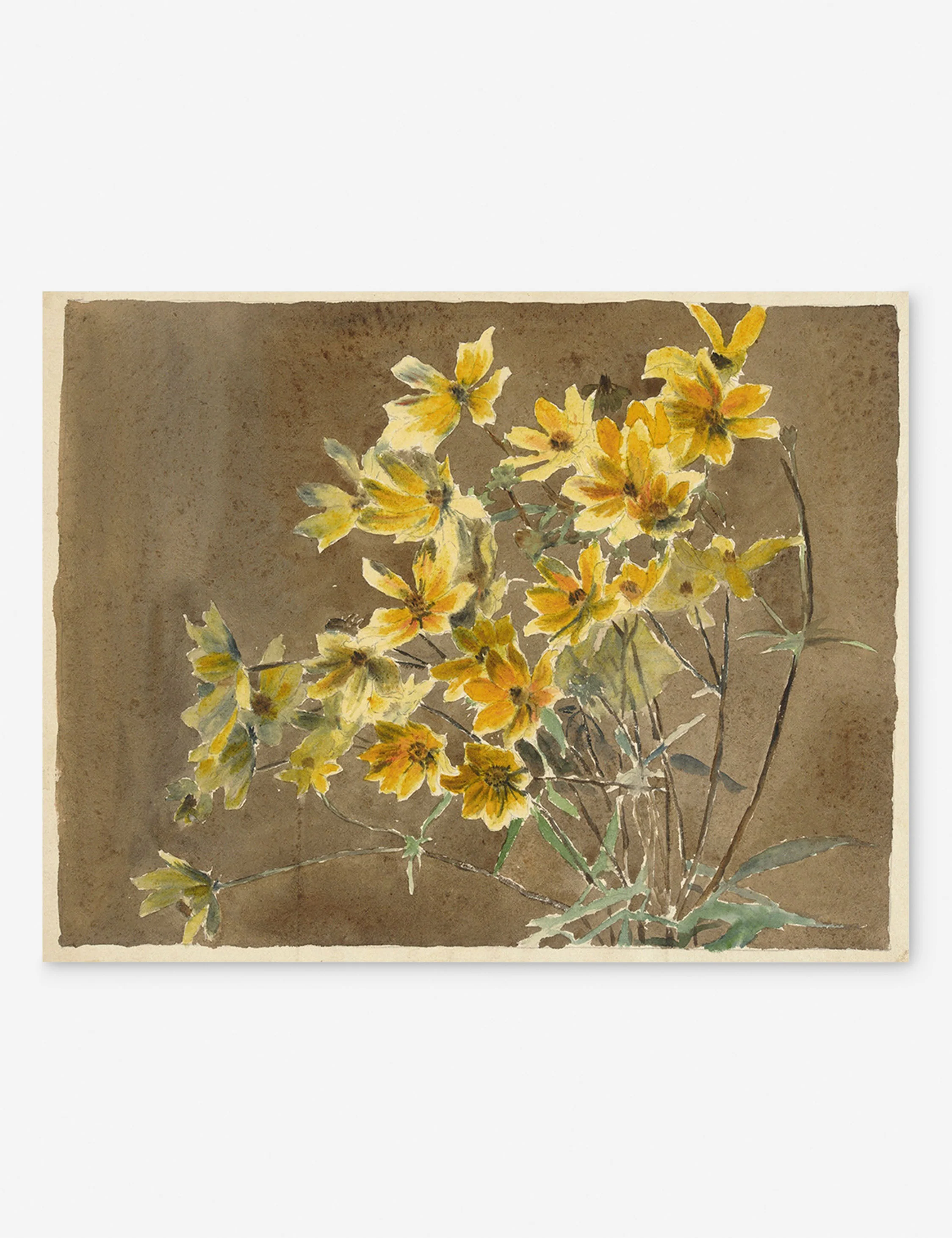 Yellow/Orange Flower with Border Print by Hannah Borger Overbeck - Image 3